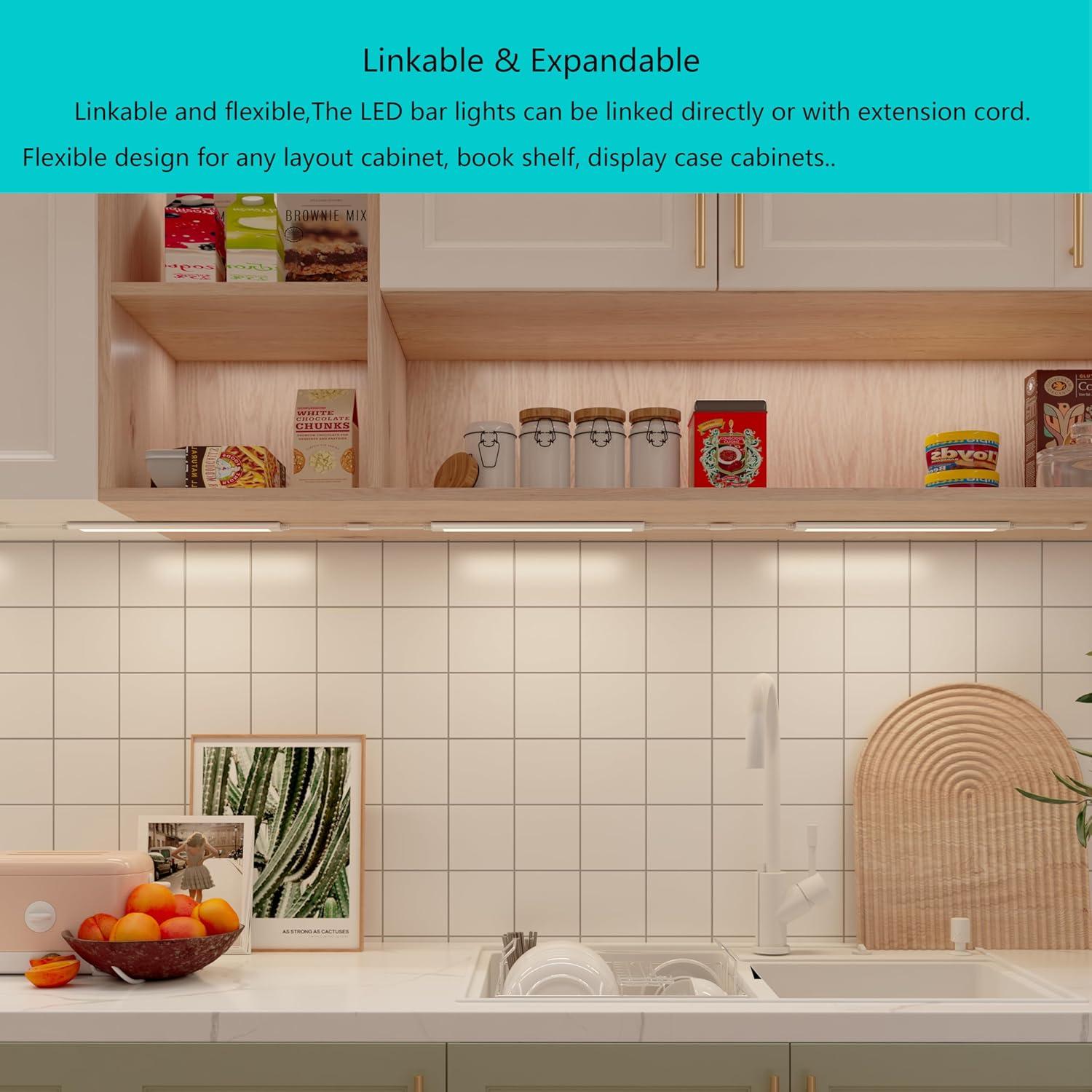 Tira de luces LED inteligente LAMPAOUS RGBCW 6 luces 30.48cm