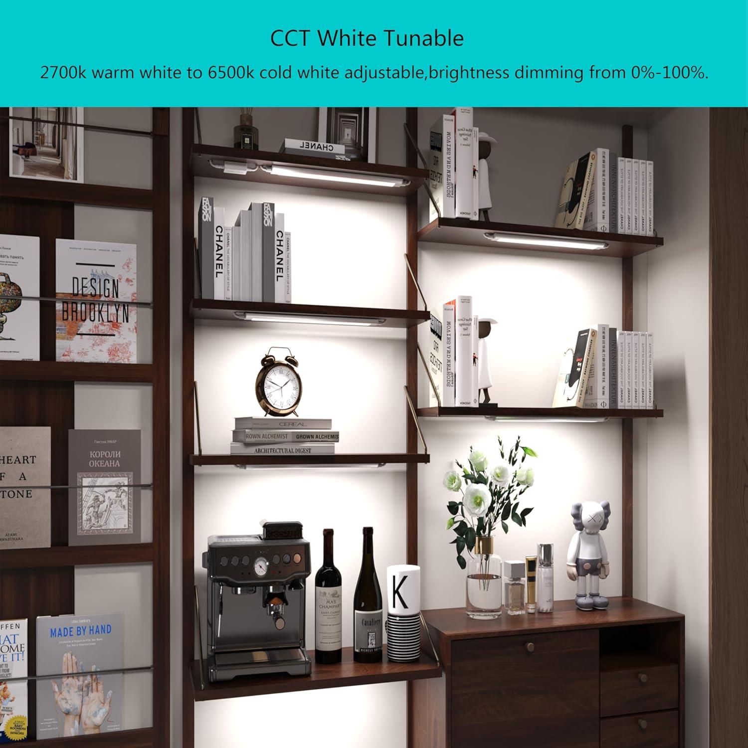 Tira de luces LED inteligente LAMPAOUS RGBCW 6 luces 30.48cm