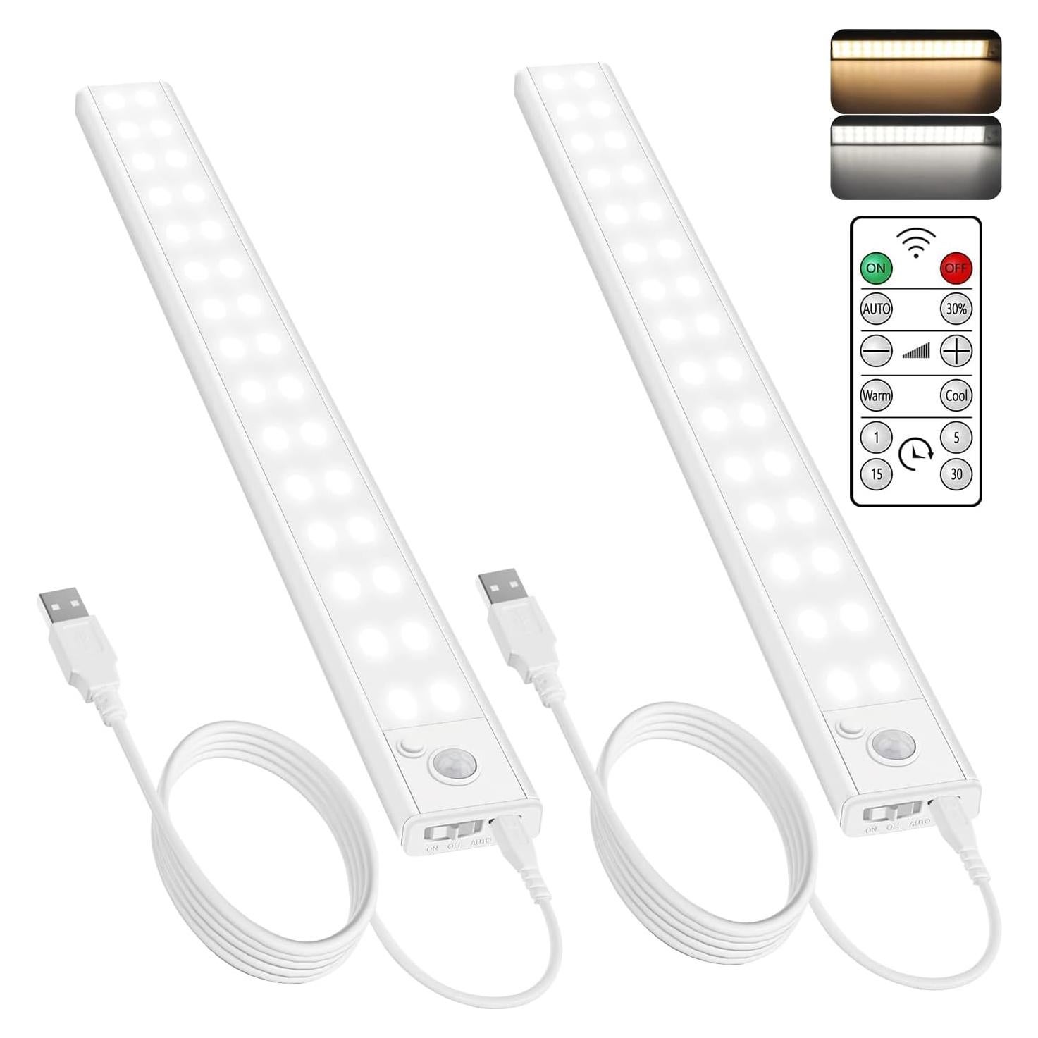 Luz de Gabinete K KASONIC 30 cm con Sensor de Movimiento y Control Remoto