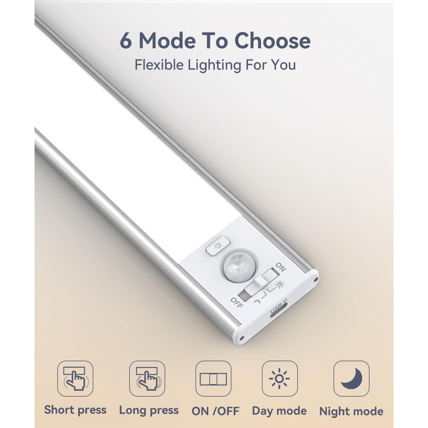 Luz Bajo Gabinete DiDiSky LED 33cm Sensor Movimiento 3200mAh
