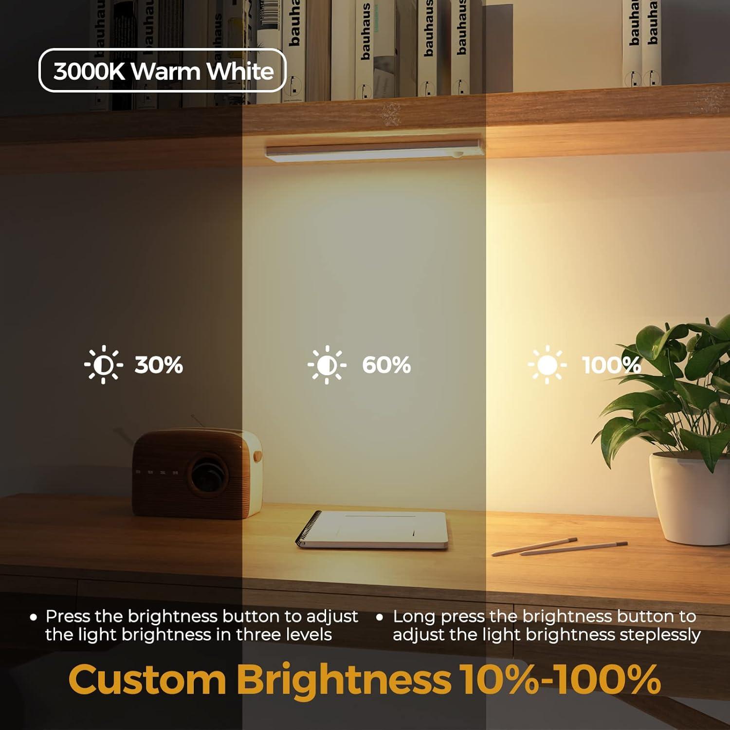 Paquete de 3 Luces Bajo Gabinete DEALGADGETS 32 LED Recargables