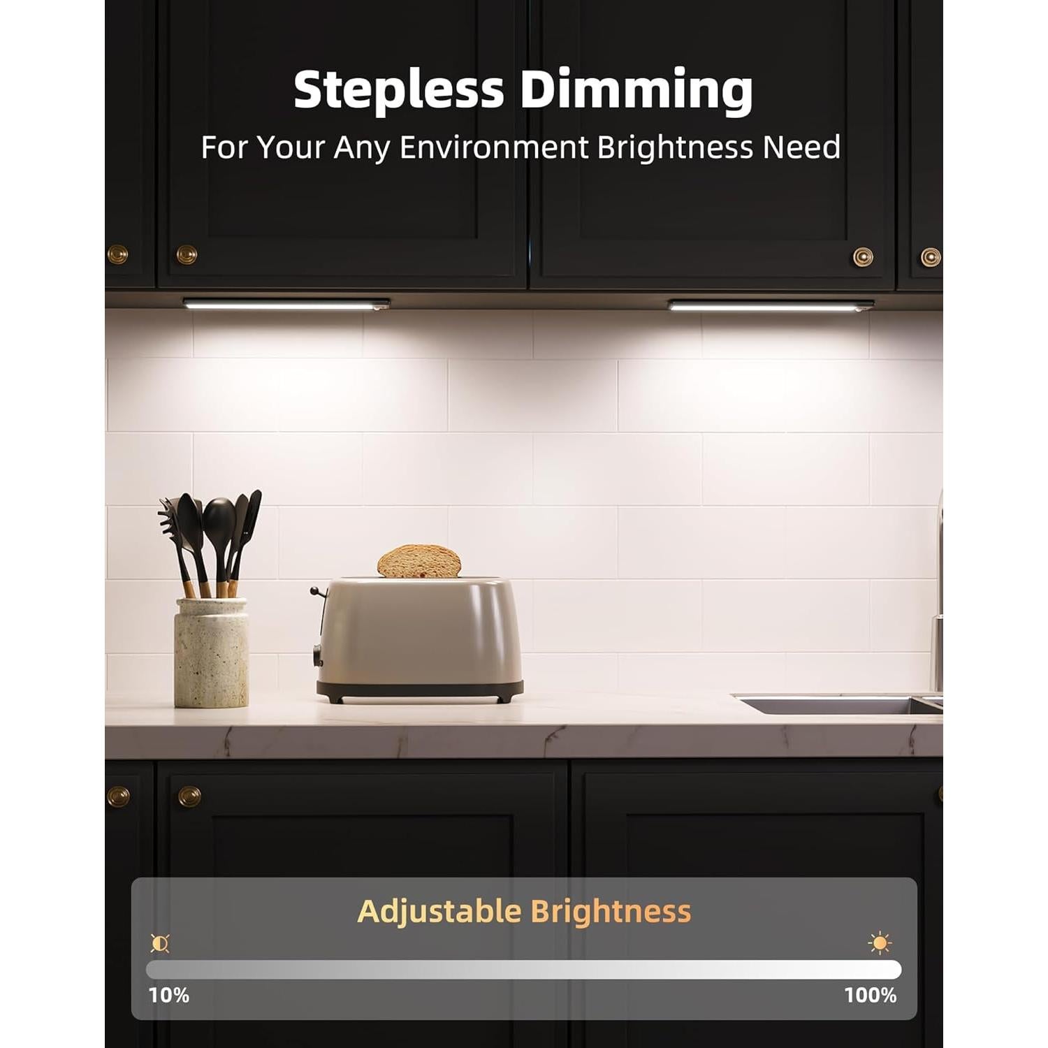 Iluminación Bajo Gabinete AMETHEUS Lite23, 3 Luces Recargables