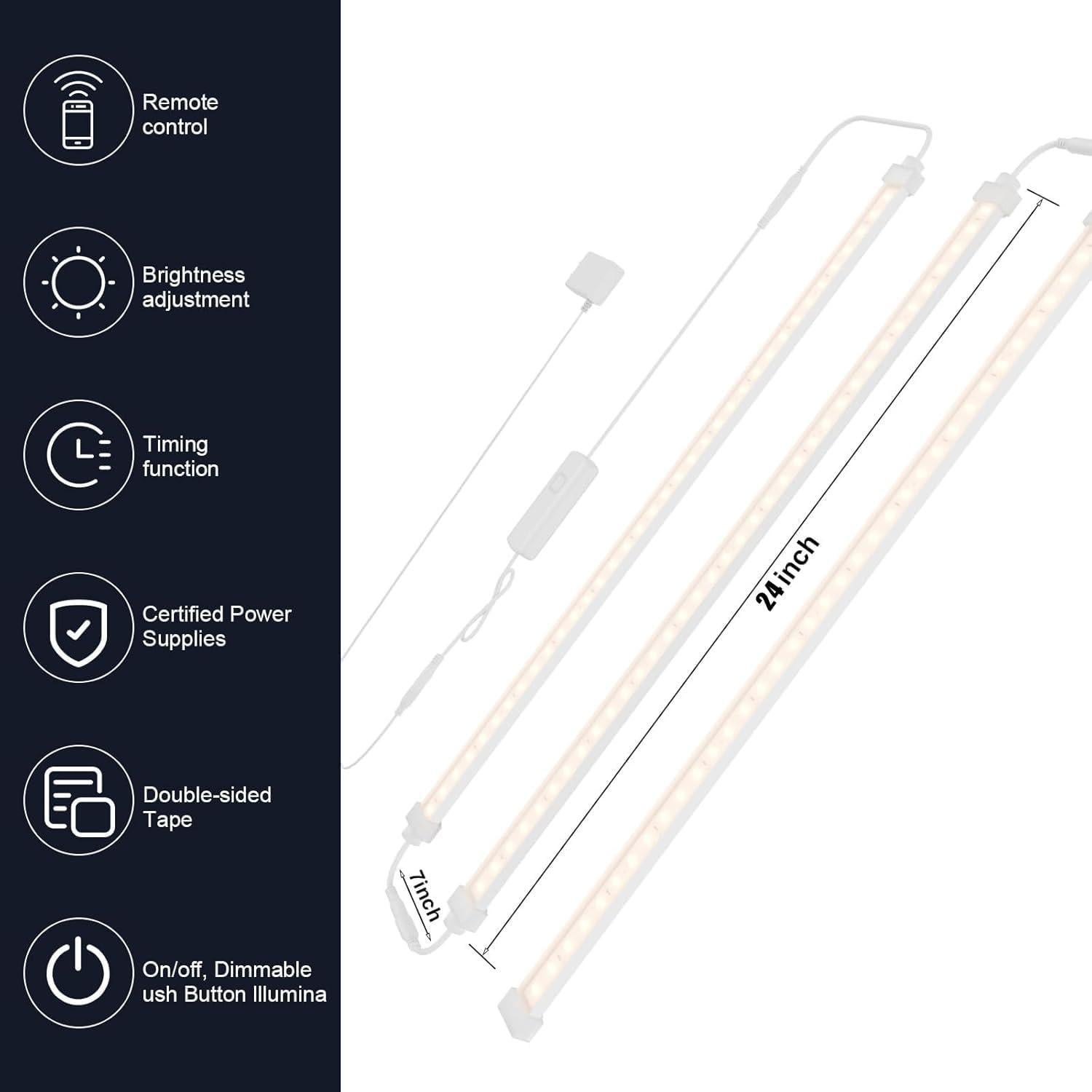 Paquete de 3 luces LED de gabinete Little Joke 60.96 cm 3000K