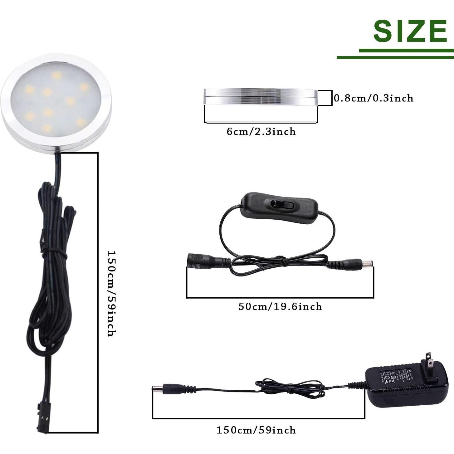 Kit de Iluminación LED AIBOO 12V 3 Puck 6W Blanco Cálido