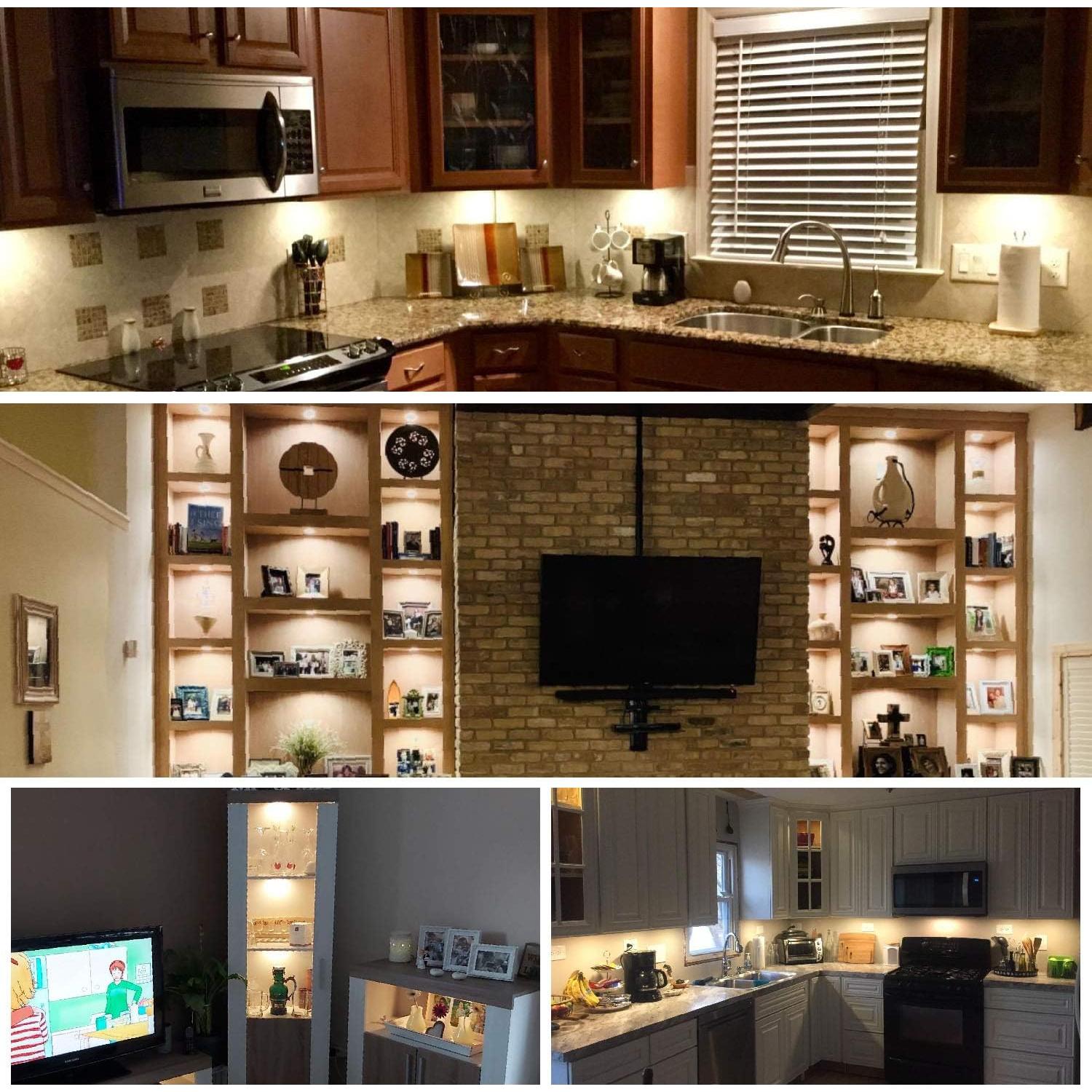 Kit de Iluminación LED AIBOO 12V 3 Puck 6W Blanco Cálido