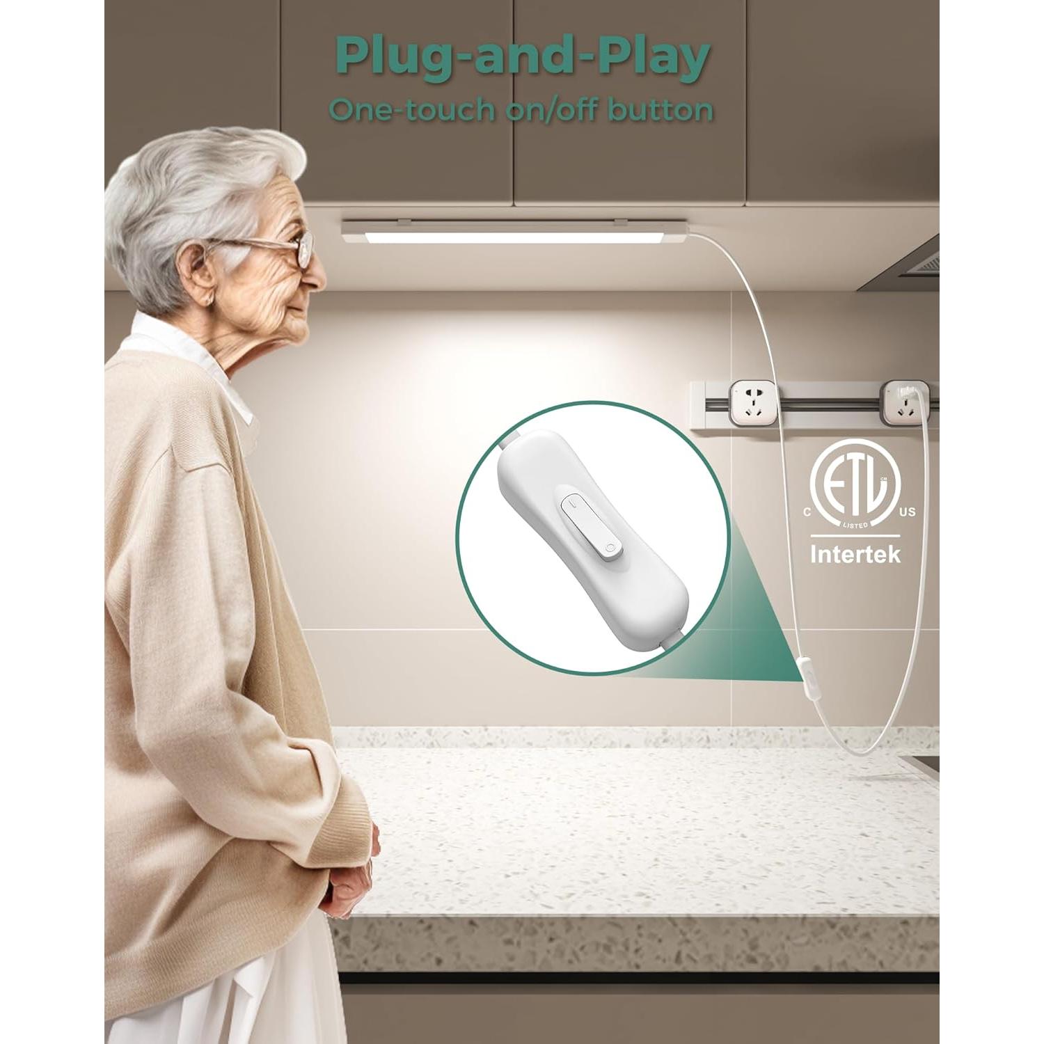 ASOKO Luz Bajo Gabinete 40.64 cm LED 6000K 700LM Enchufable