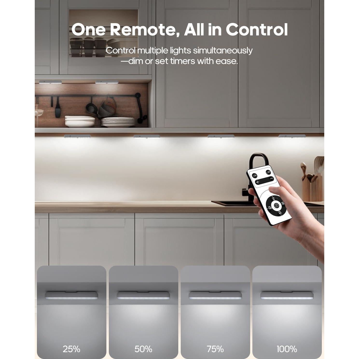 Paquete de 5 luces LED recargables Goodea con sensor de movimiento