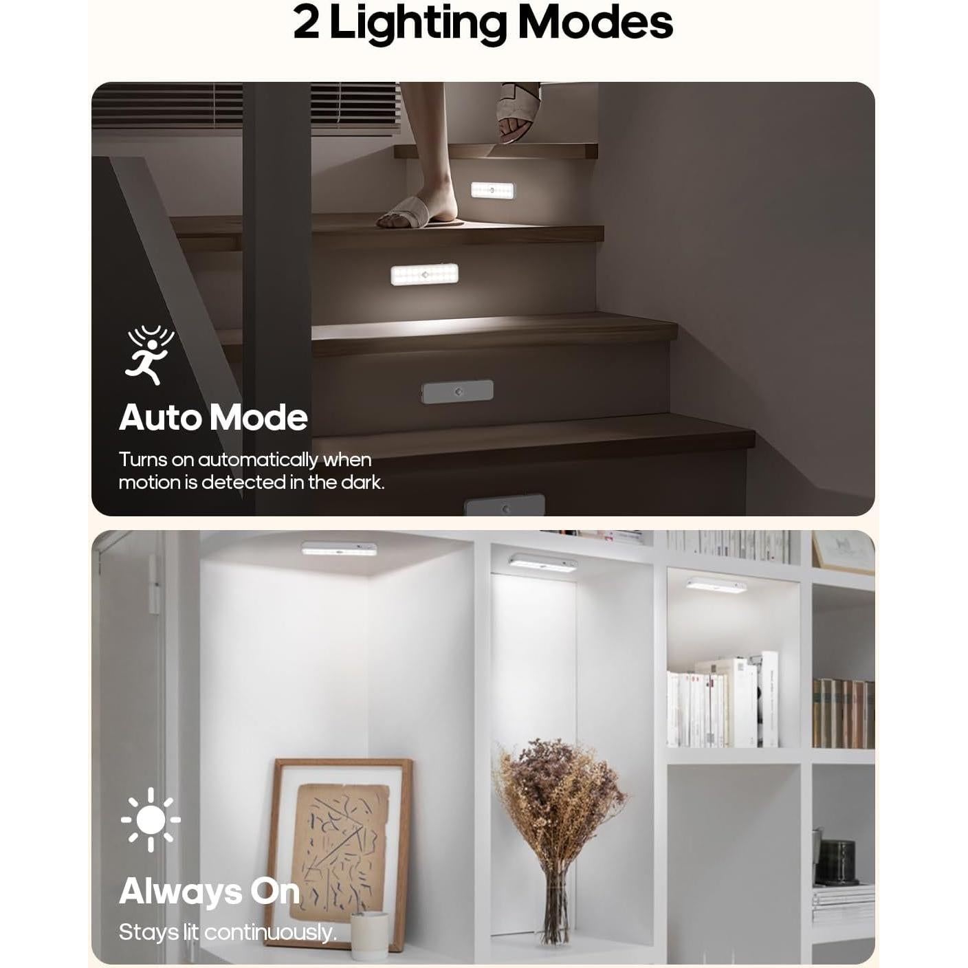 Paquete de 5 luces LED recargables Goodea con sensor de movimiento