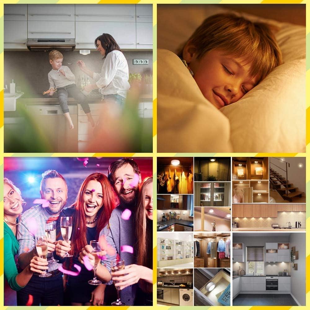 Luz LED Puck Inalámbrica 16 Colores Paquete de 3 con Control Remoto