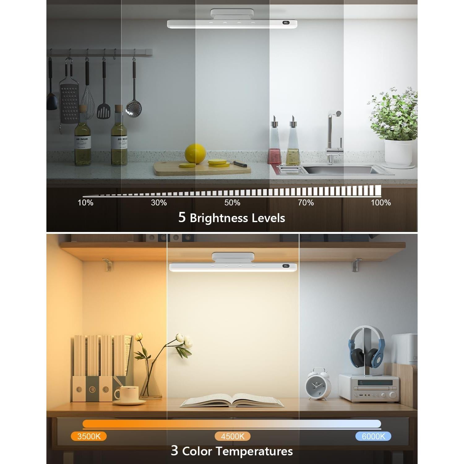 Barra de Luz Magnética WILLED 3W Recargable para Espejo