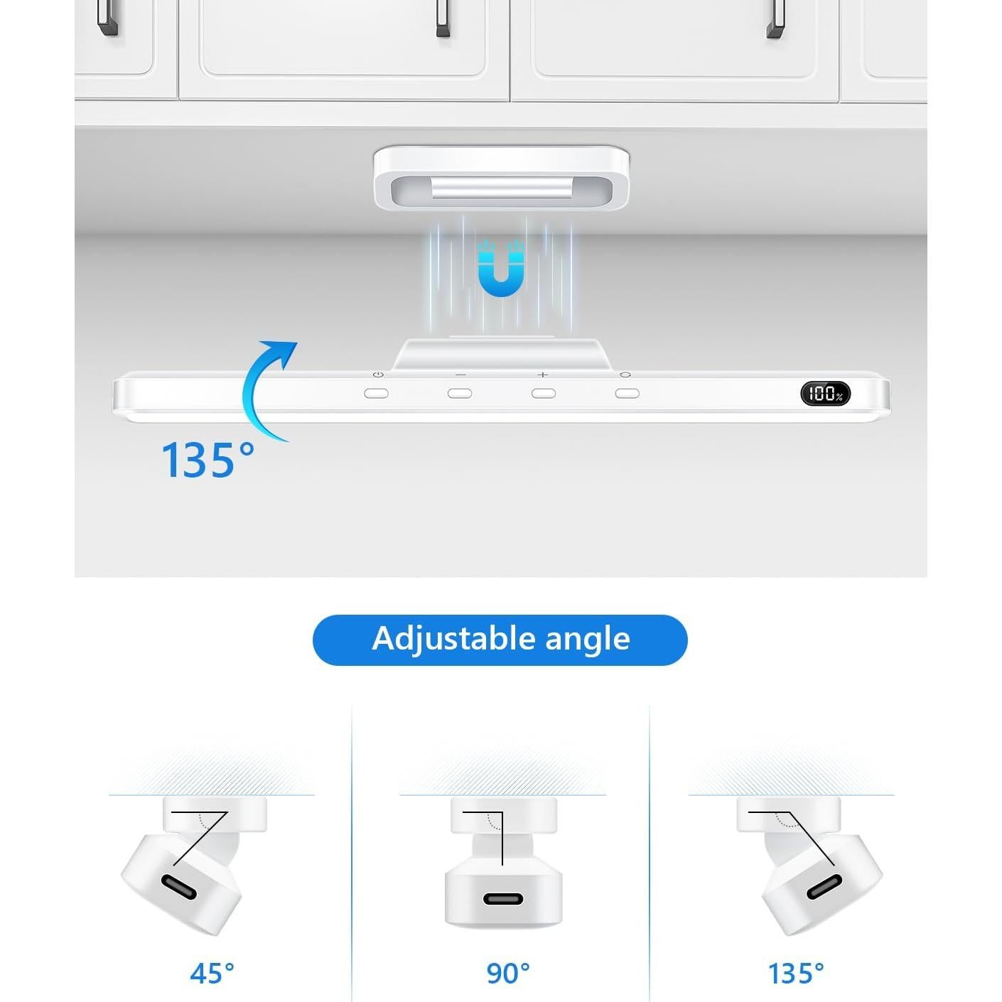 Barra de Luz Magnética WILLED 3W Recargable para Espejo