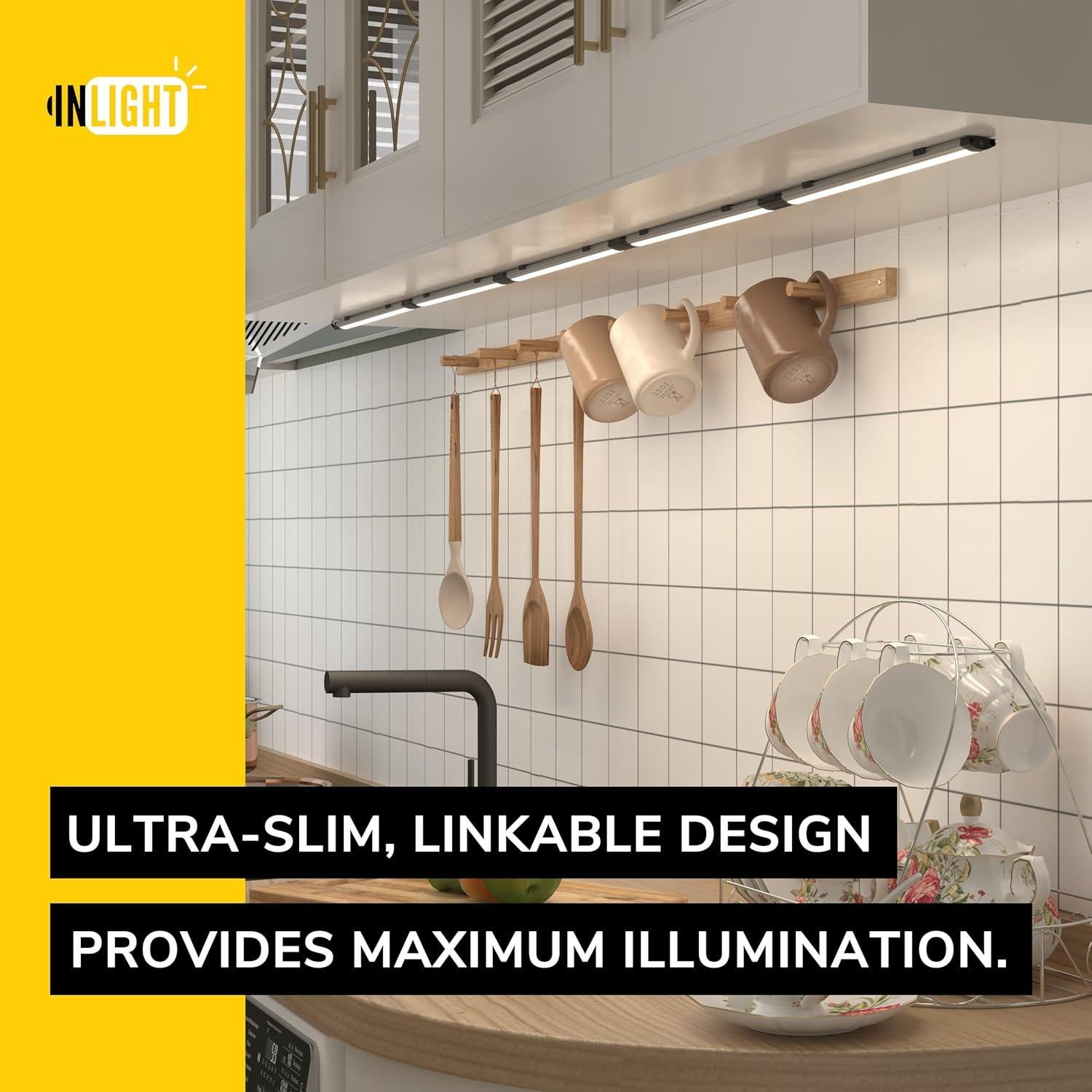 GETINLIGHT Luz LED 30.48 cm para Cocina, Paquete de 3, 660 Lúmenes