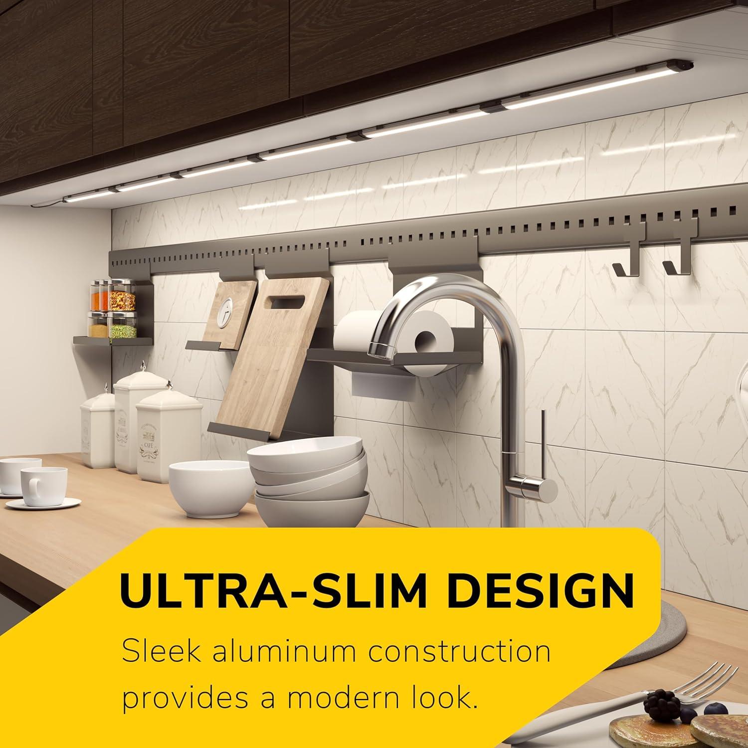 GETINLIGHT Luz LED 30.48 cm para Cocina, Paquete de 3, 660 Lúmenes