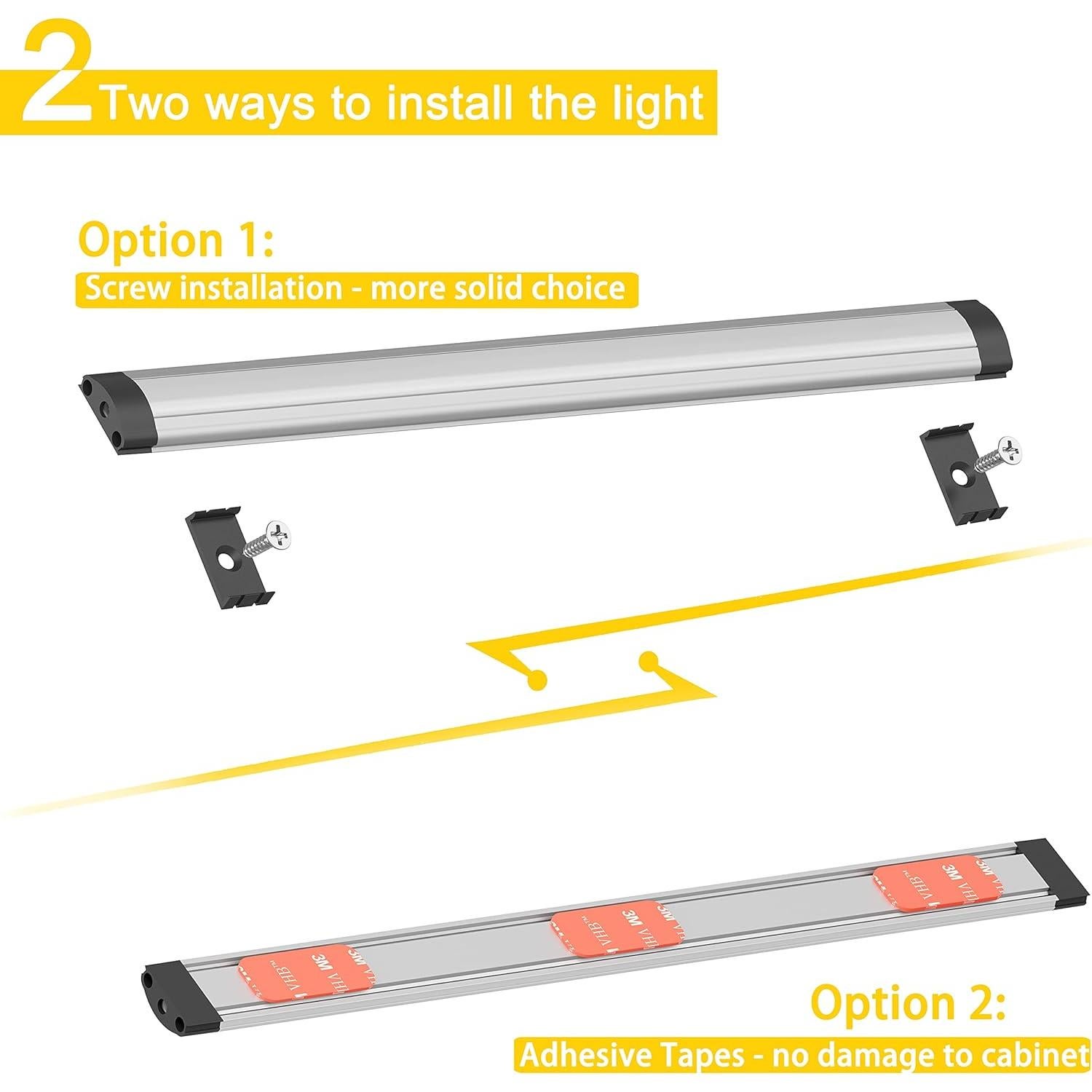 GETINLIGHT Luz LED 30.48 cm para Cocina, Paquete de 3, 660 Lúmenes