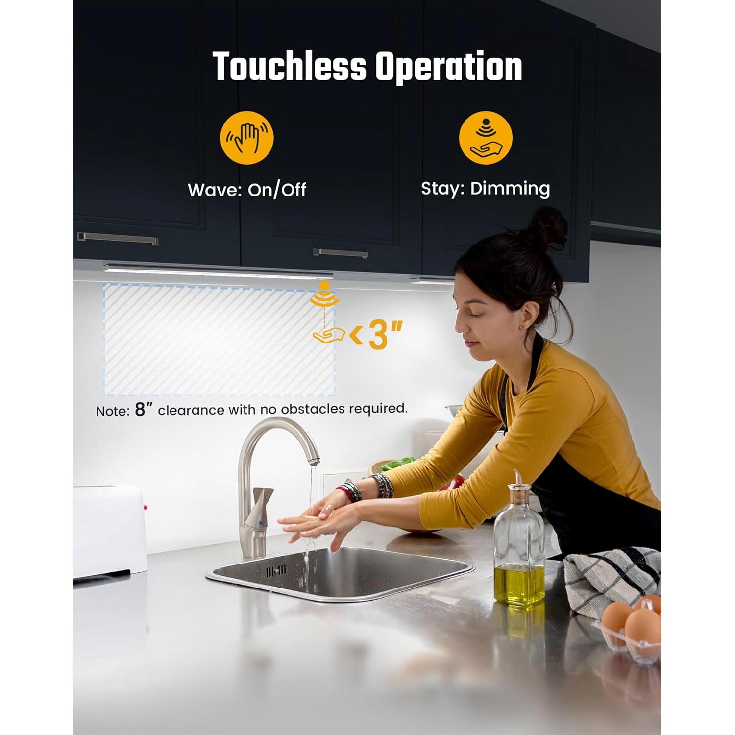 Luz de Gabinete Inalámbrica SUPERDANNY 40cm con Sensor de Mano