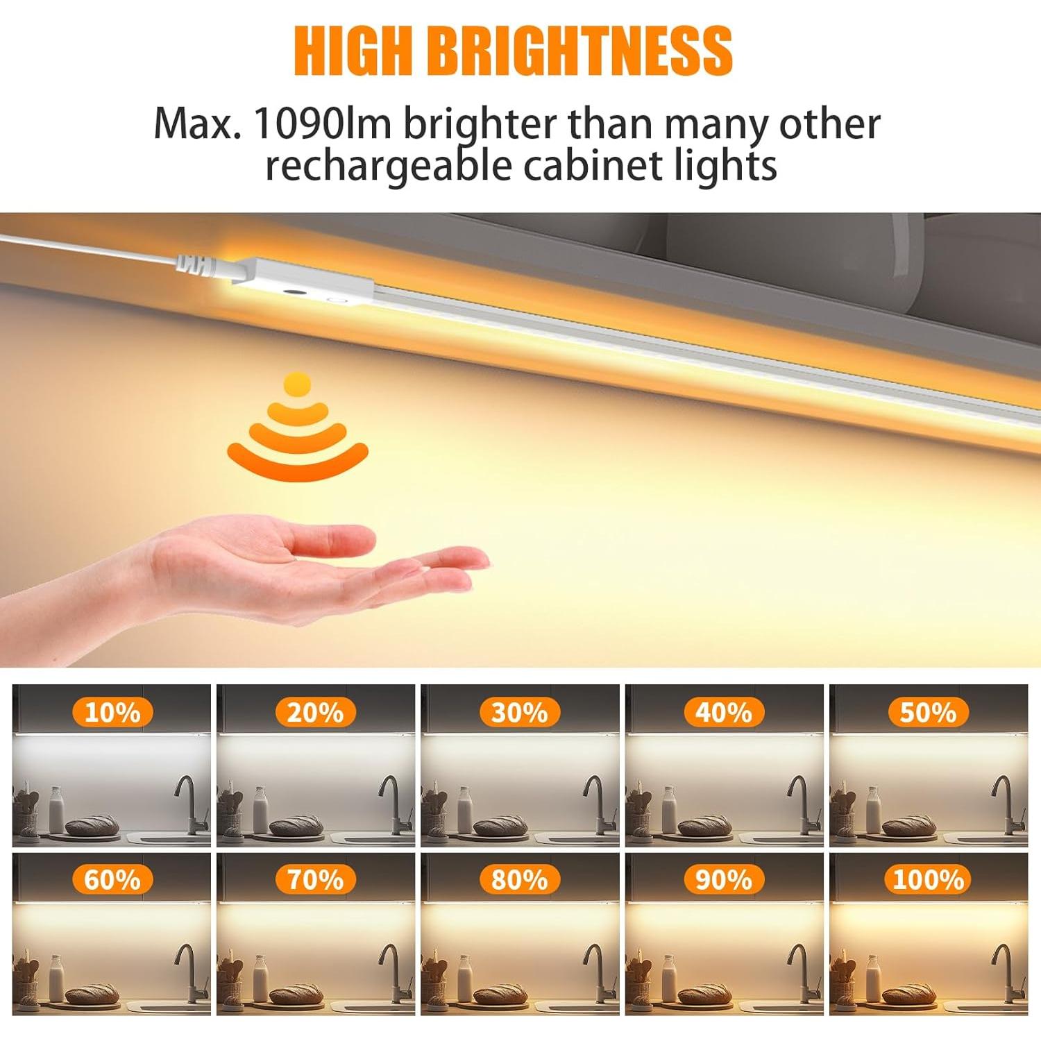 Luces LED Bajo Gabinete RGH NC301, 1.00m, Sensor Movimiento