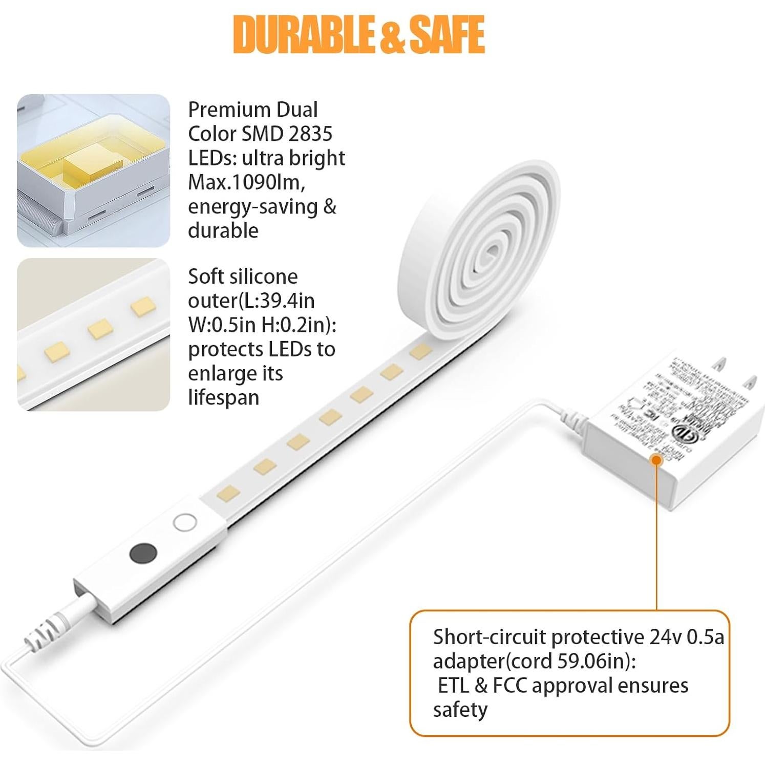 Luces LED Bajo Gabinete RGH NC301, 1.00m, Sensor Movimiento