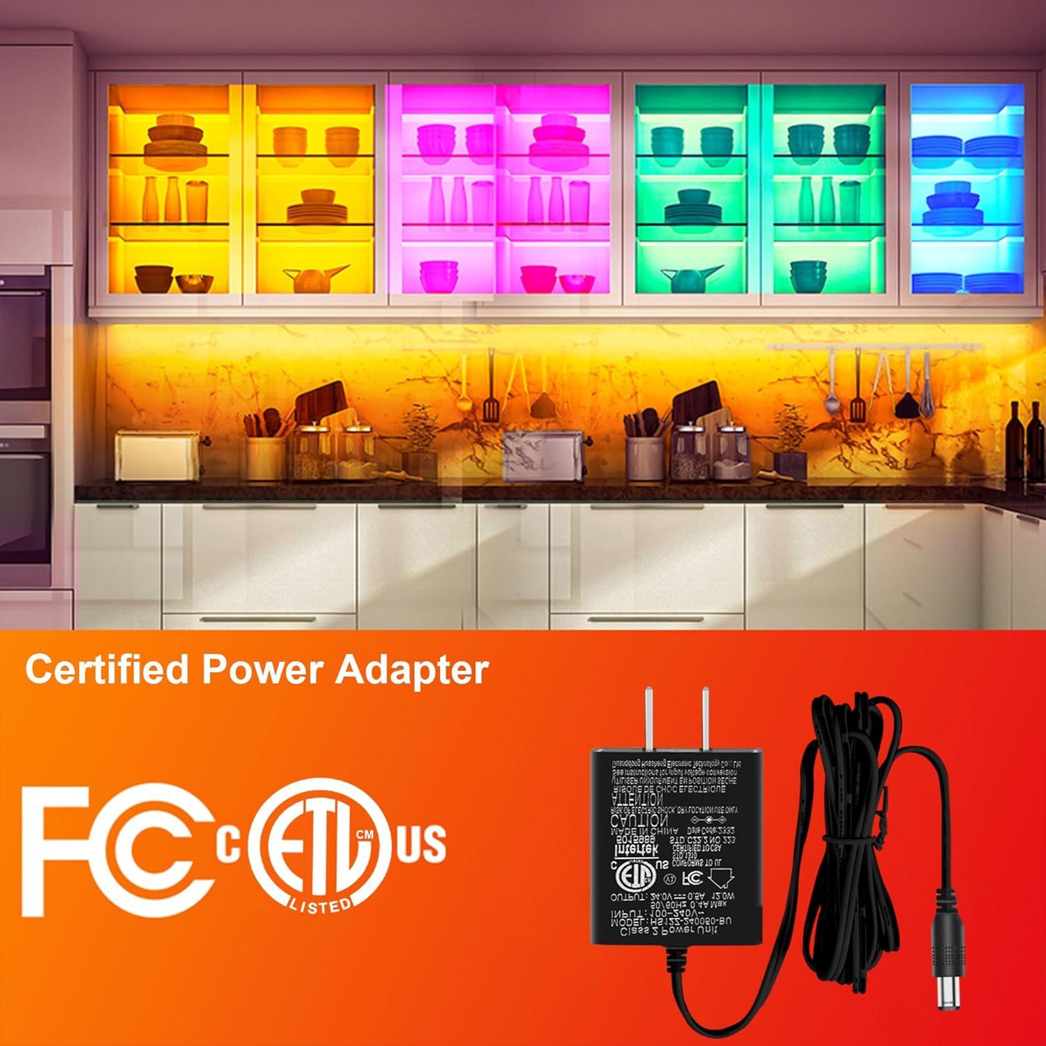 Kit de Iluminación RGB Bajo Gabinete Maylit 13 pies, 8 PCS