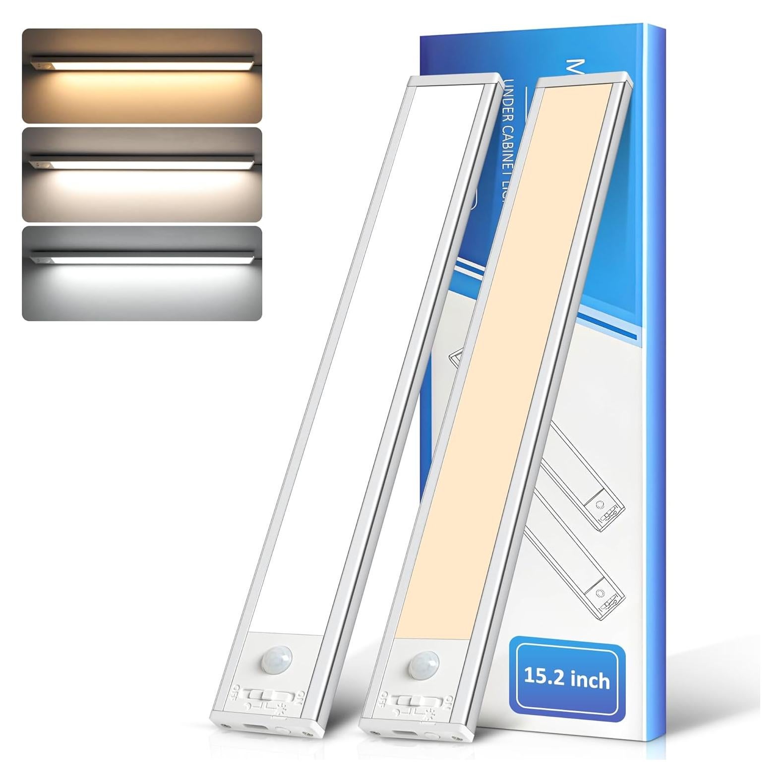 Luces Bajo Gabinete Ascher 38.6cm Recargables Sensor Movimiento