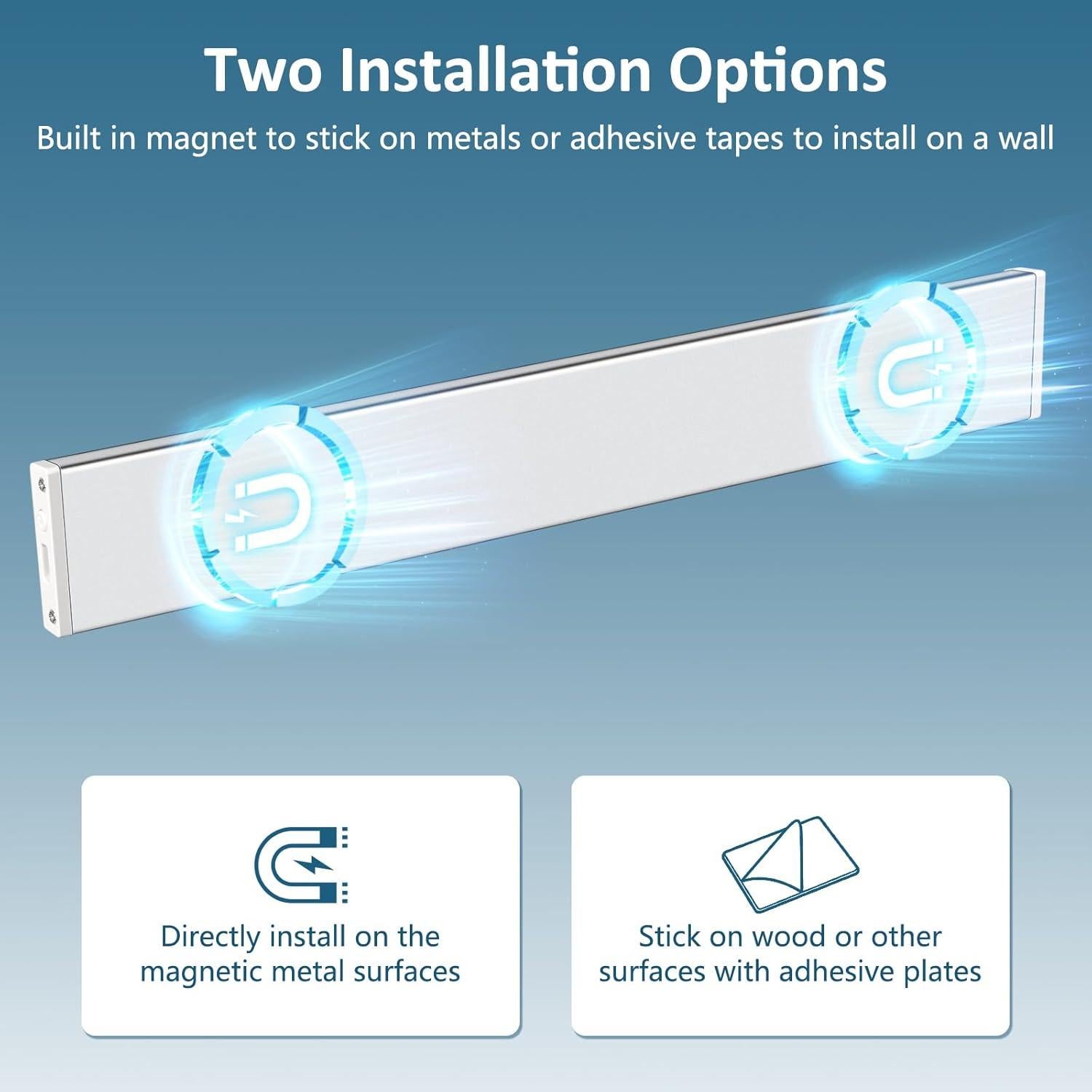 Luces Bajo Gabinete Ascher 38.6cm Recargables Sensor Movimiento