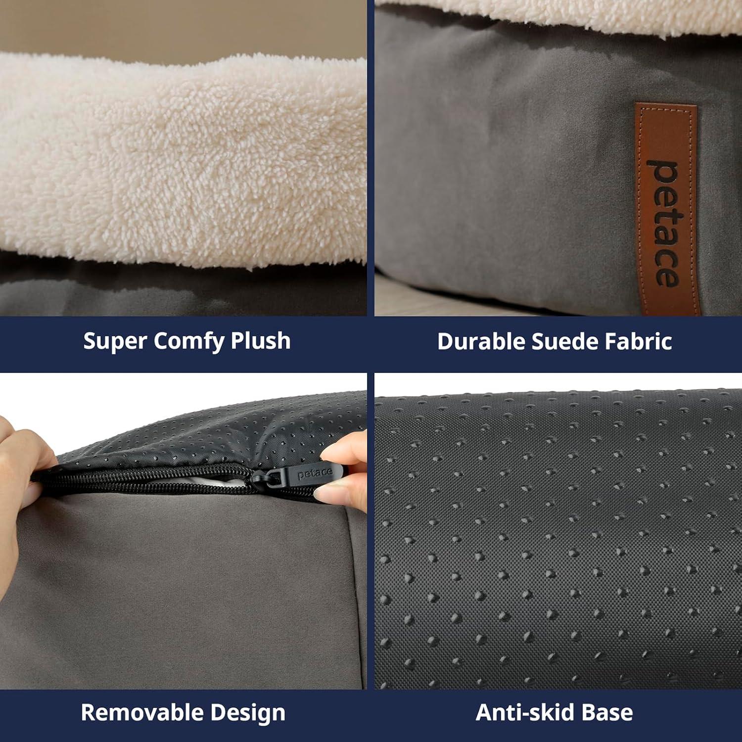 Cama Autocalentable para Gatos Petace 45x35 cm Gris