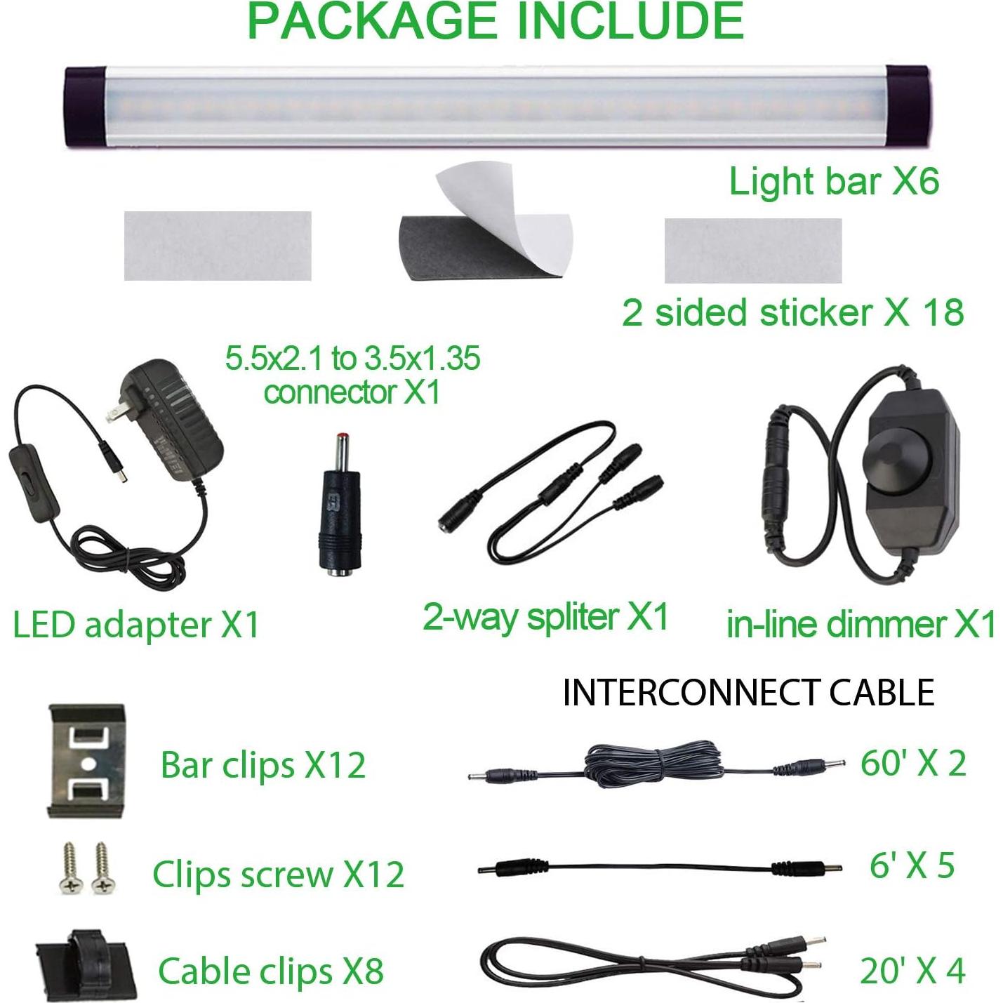 Kit de Iluminación LED AIBOO 6 Paneles 12V Regulable Blanco Día