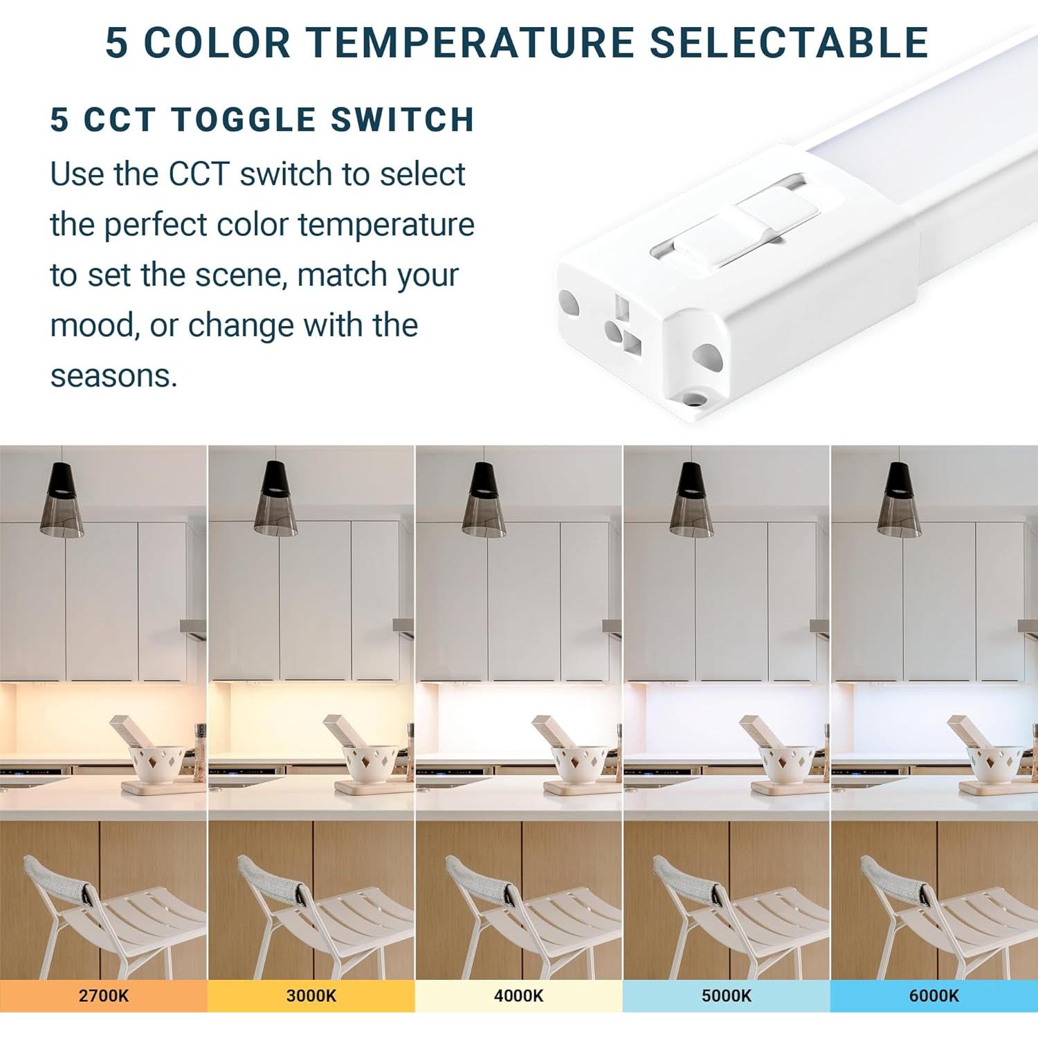 Kit de Iluminación LED Bajo Gabinete Parmida 30.48 cm 42W 5CCT