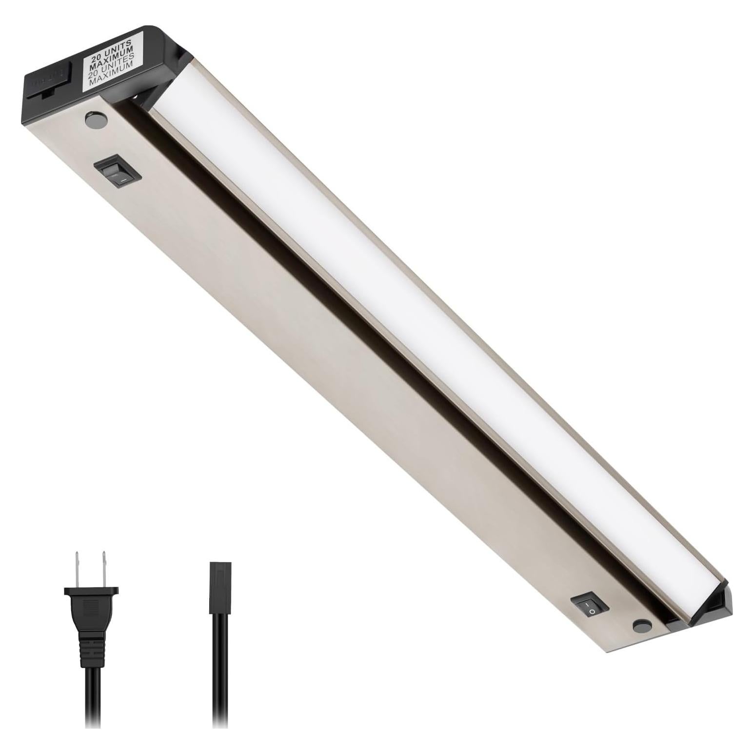 Iluminación LED 40.64 cm GETINLIGHT con giro, 10W, 600 lúmenes