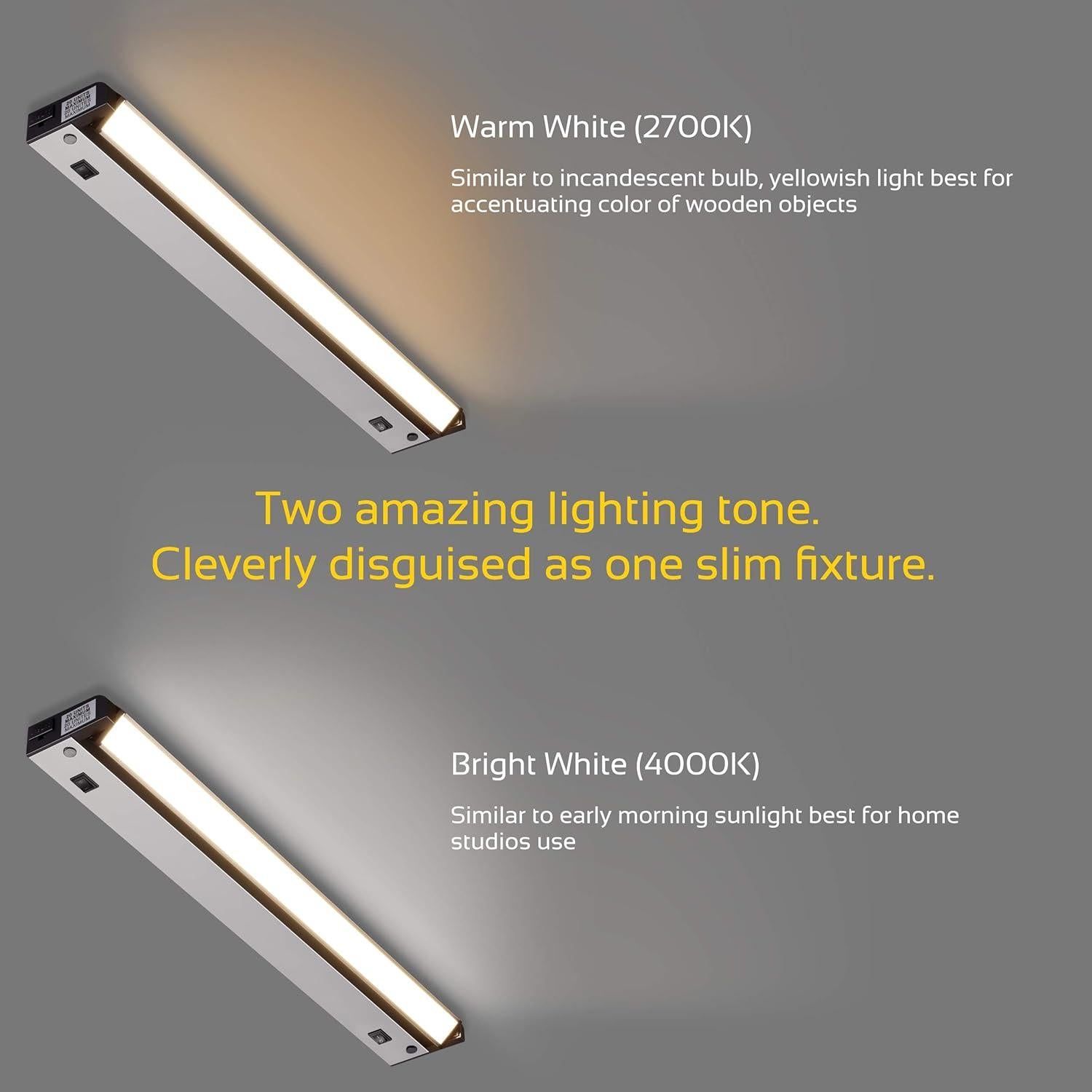 Iluminación LED 40.64 cm GETINLIGHT con giro, 10W, 600 lúmenes