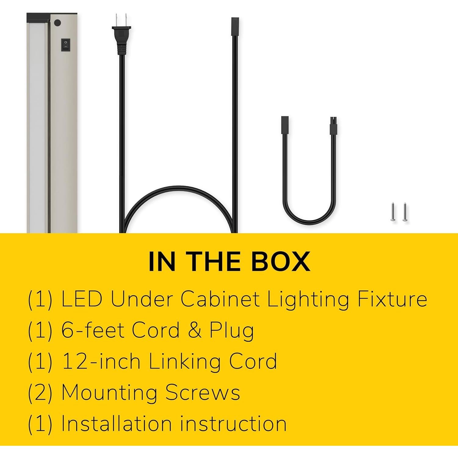 Iluminación LED 40.64 cm GETINLIGHT con giro, 10W, 600 lúmenes