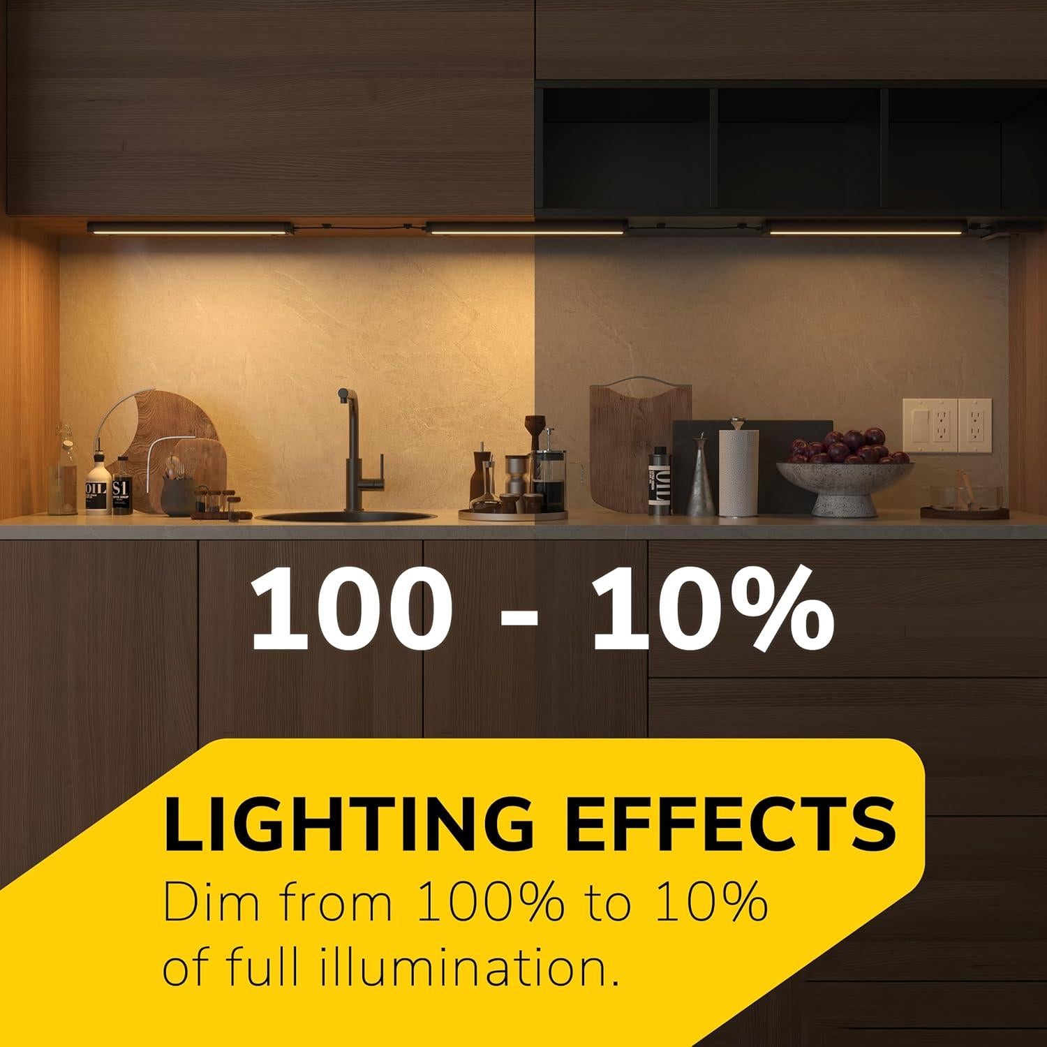 Iluminación LED 40.64 cm GETINLIGHT con giro, 10W, 600 lúmenes