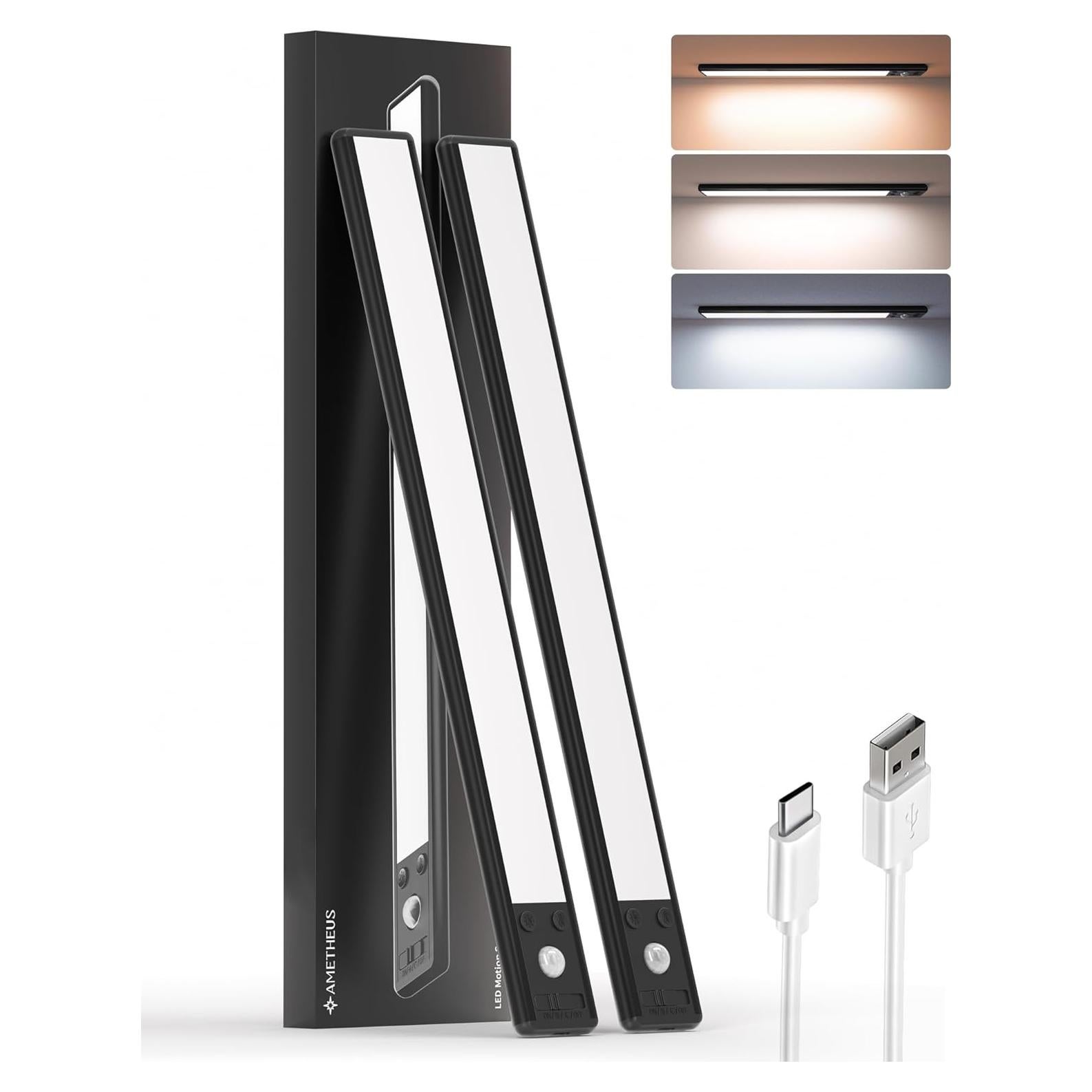 Iluminación Bajo Gabinete Inalámbrica AMETHEUS 36.83cm 2PCS LED