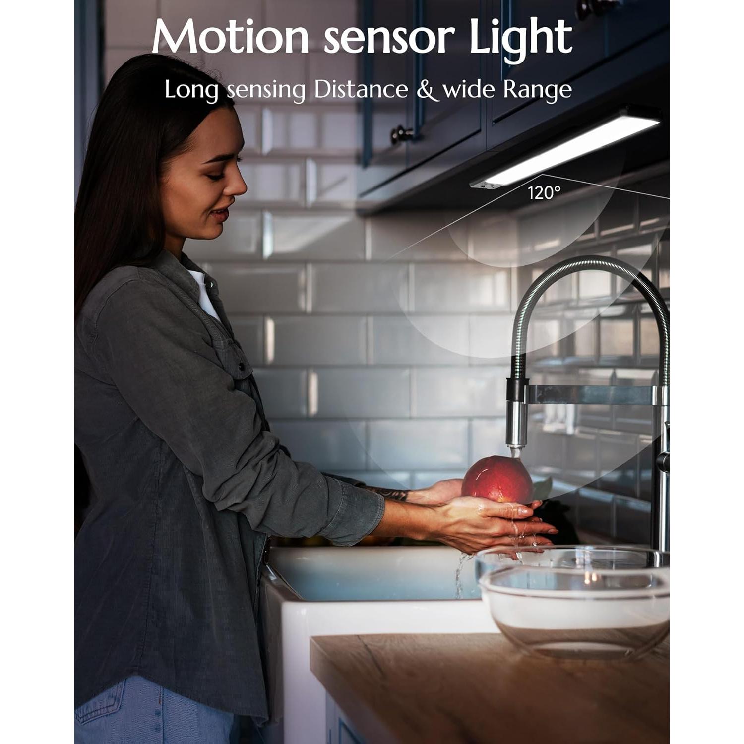 Iluminación Bajo Gabinete Inalámbrica AMETHEUS 36.83cm 2PCS LED