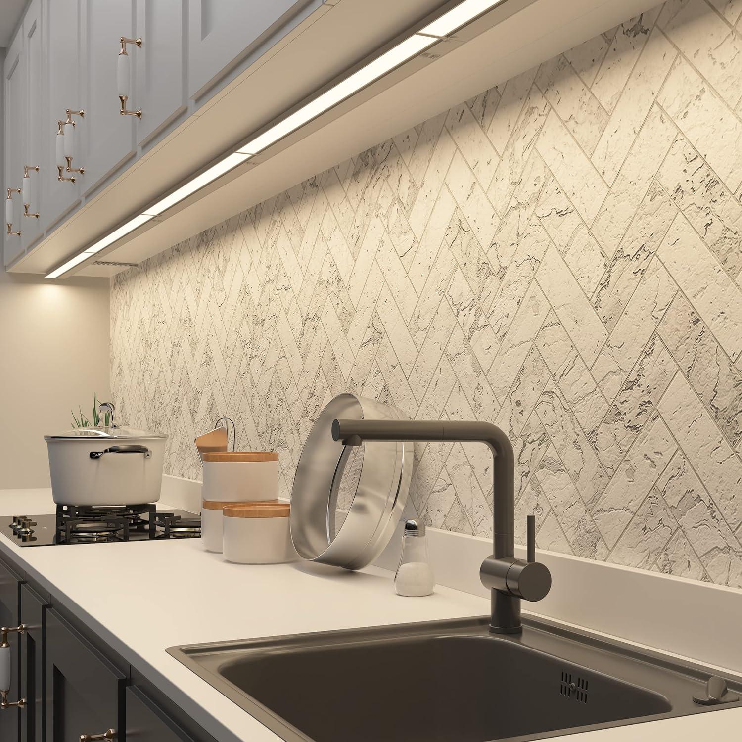 Luz Bajo Gabinete LED Regulable LAGOM 76.2 cm Negro 2700K-5000K