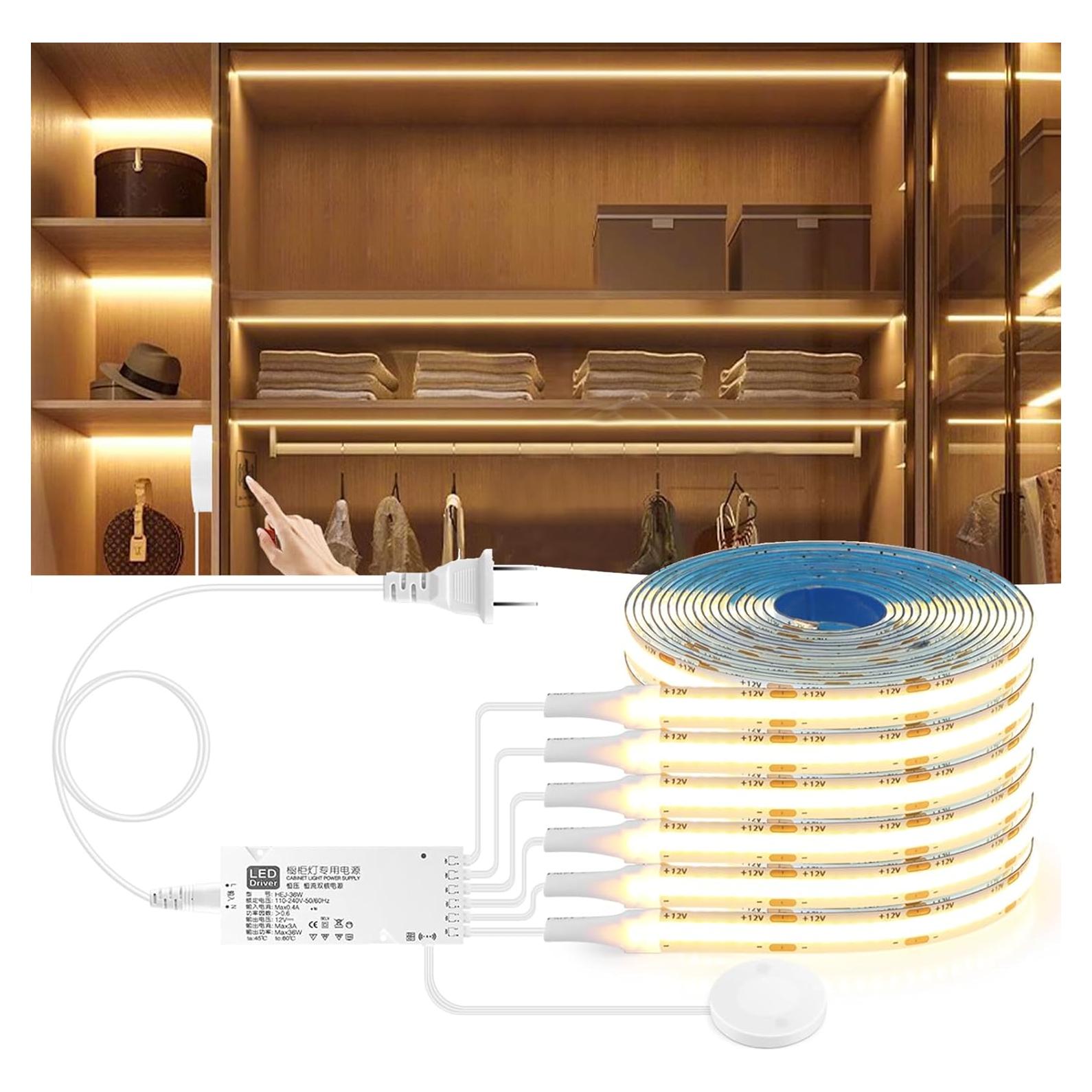 Kit de Iluminación LED Bajo Gabinete CHNMALITAI 6PCS 12V 3000K