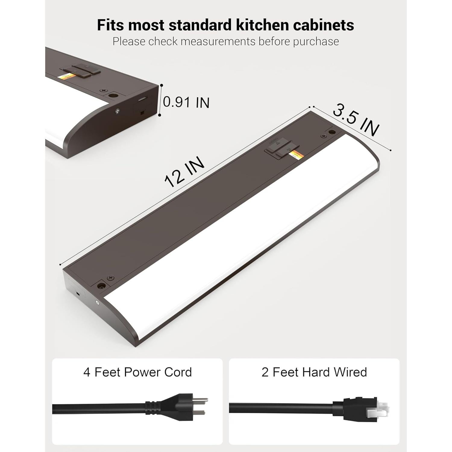 Luz LED 30 cm TheDeco Marrón para Gabinete 3CCT CRI94
