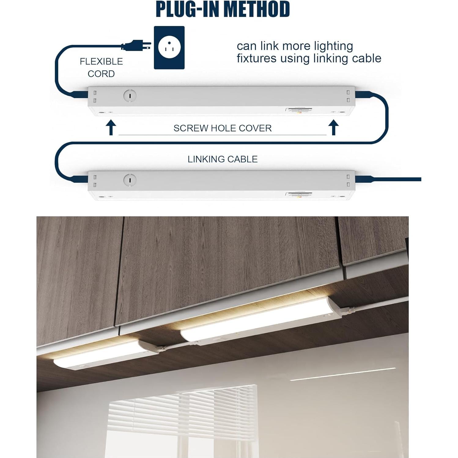 Luz LED 30 cm TheDeco Marrón para Gabinete 3CCT CRI94