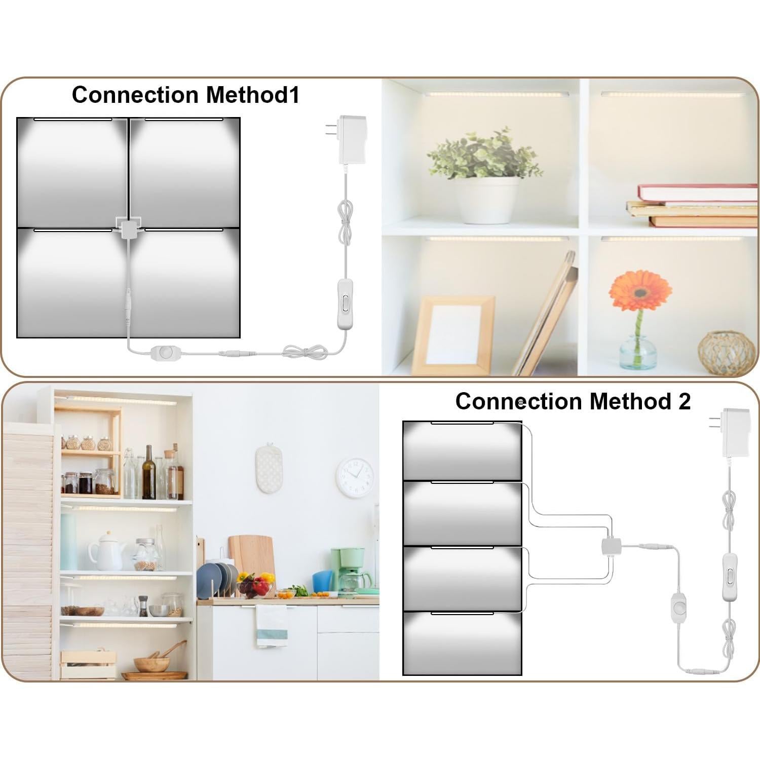 Kit de Iluminación Bajo Gabinete Cefrank 4 Piezas 30.48cm LED 1200lm 12W