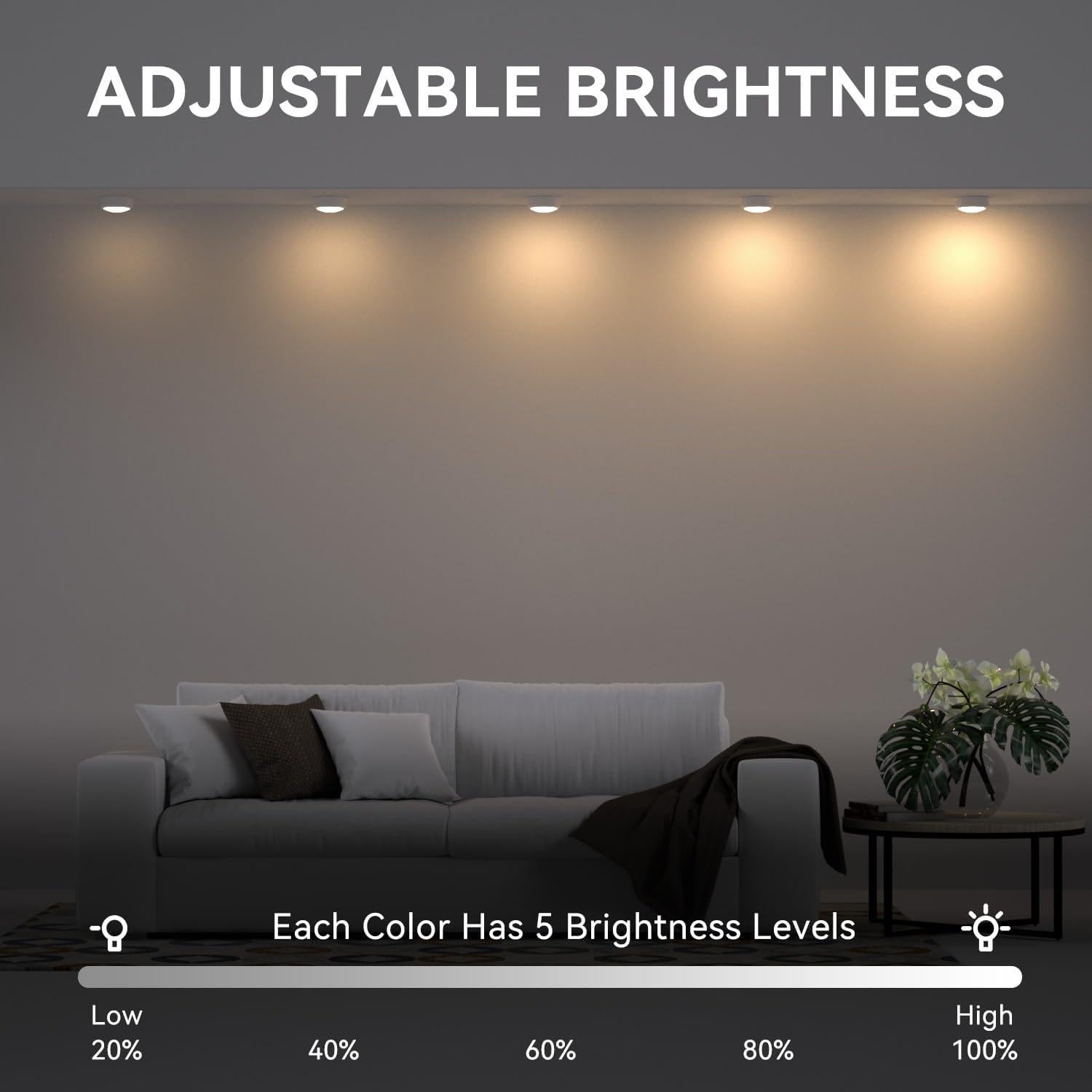 Luces LED Puck Inalámbricas BESTDLCLITE 6 Piezas 13 Colores