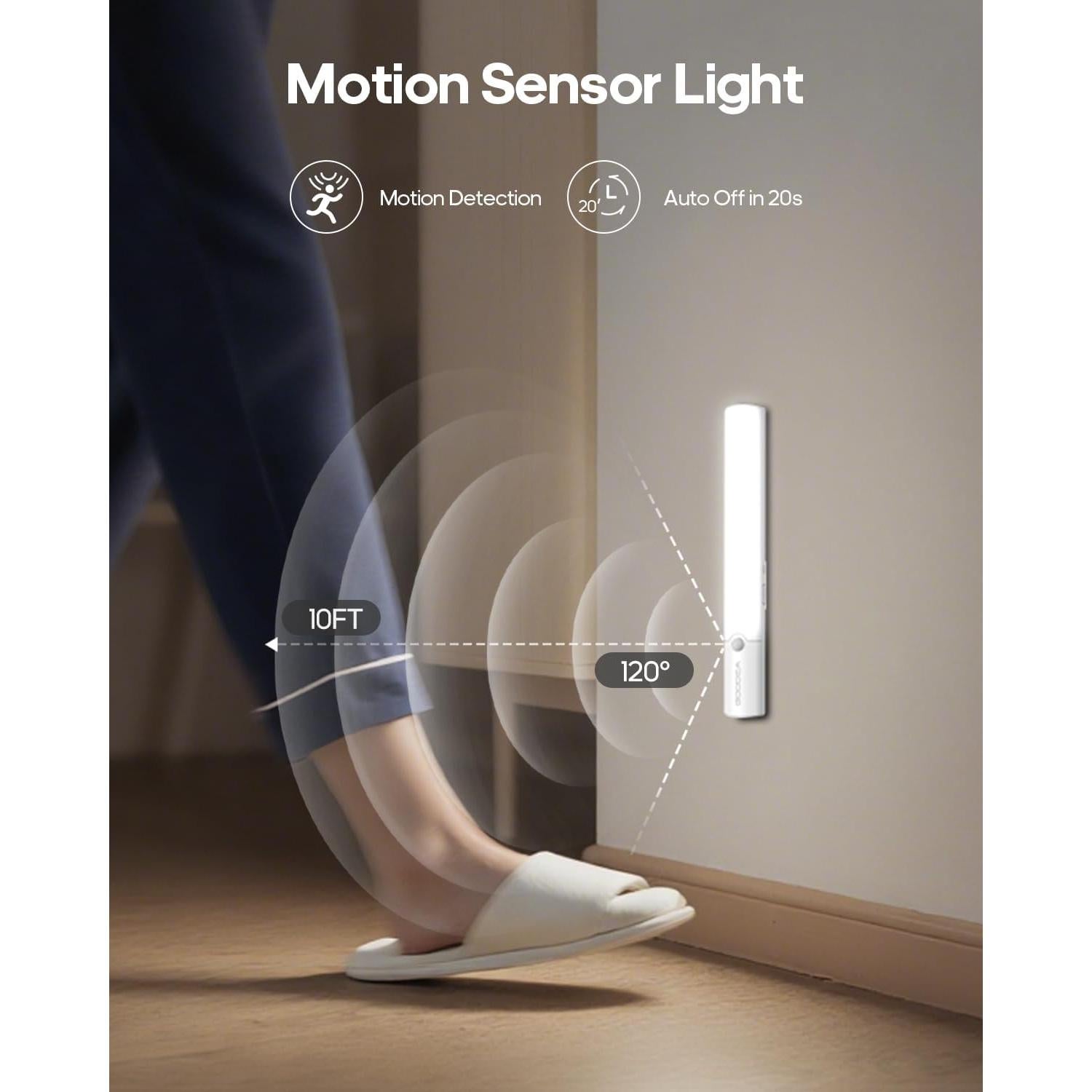 Sensor de Movimiento Luz Interior Goodea 6 Pzas Batería Recargable