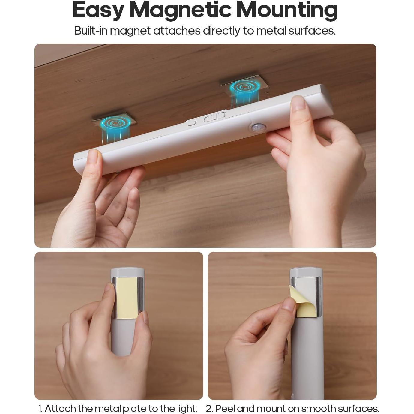 Sensor de Movimiento Luz Interior Goodea 6 Pzas Batería Recargable