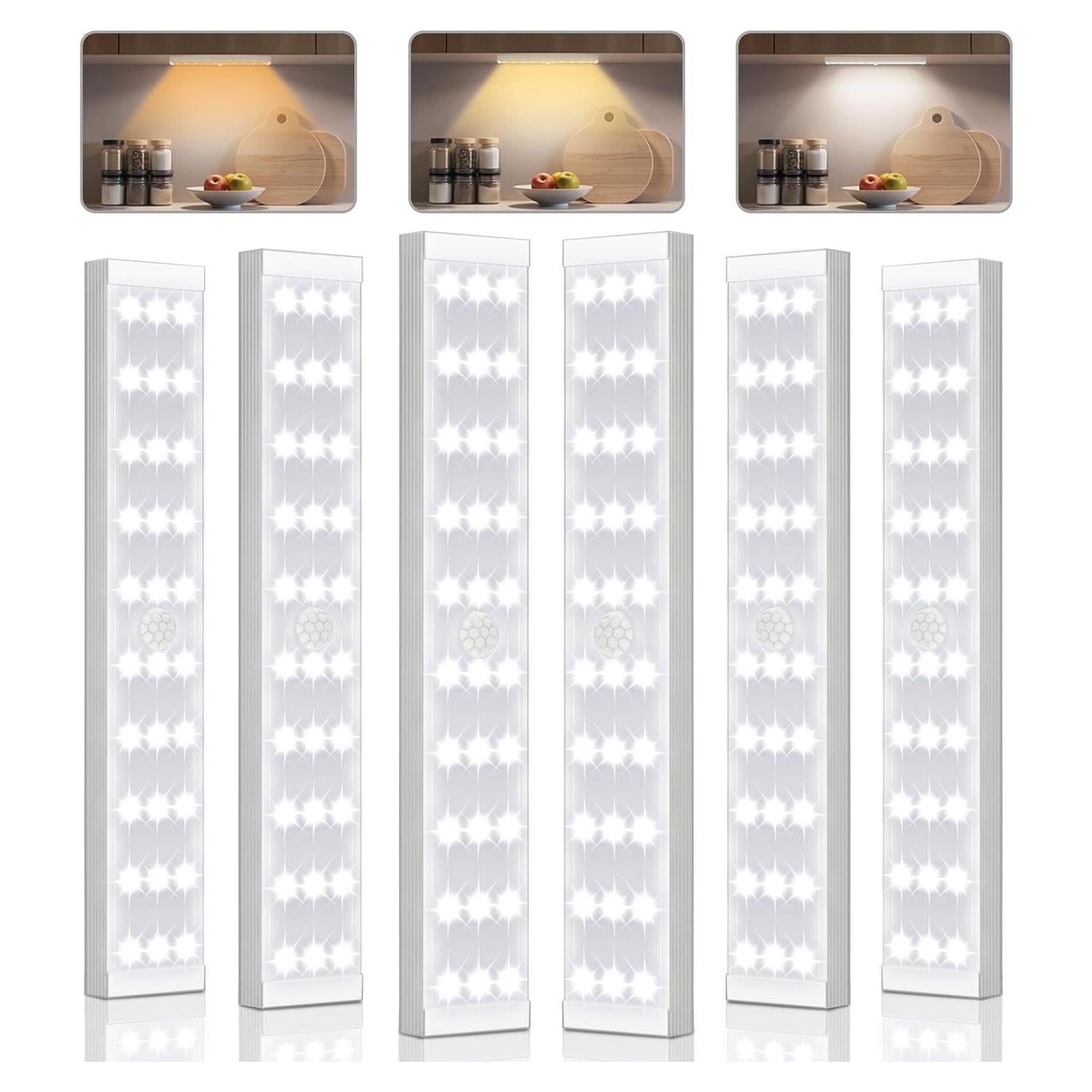 Luces LED Bajo Gabinete Henan Liangxi, 6 Pzs, Sensor Movimiento