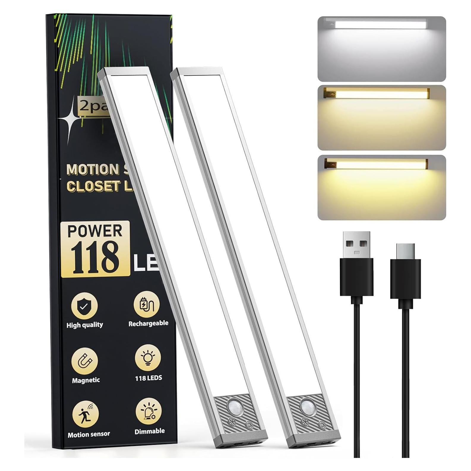 Iluminación Bajo Gabinete Latamil 34.3cm 118LED Recargable