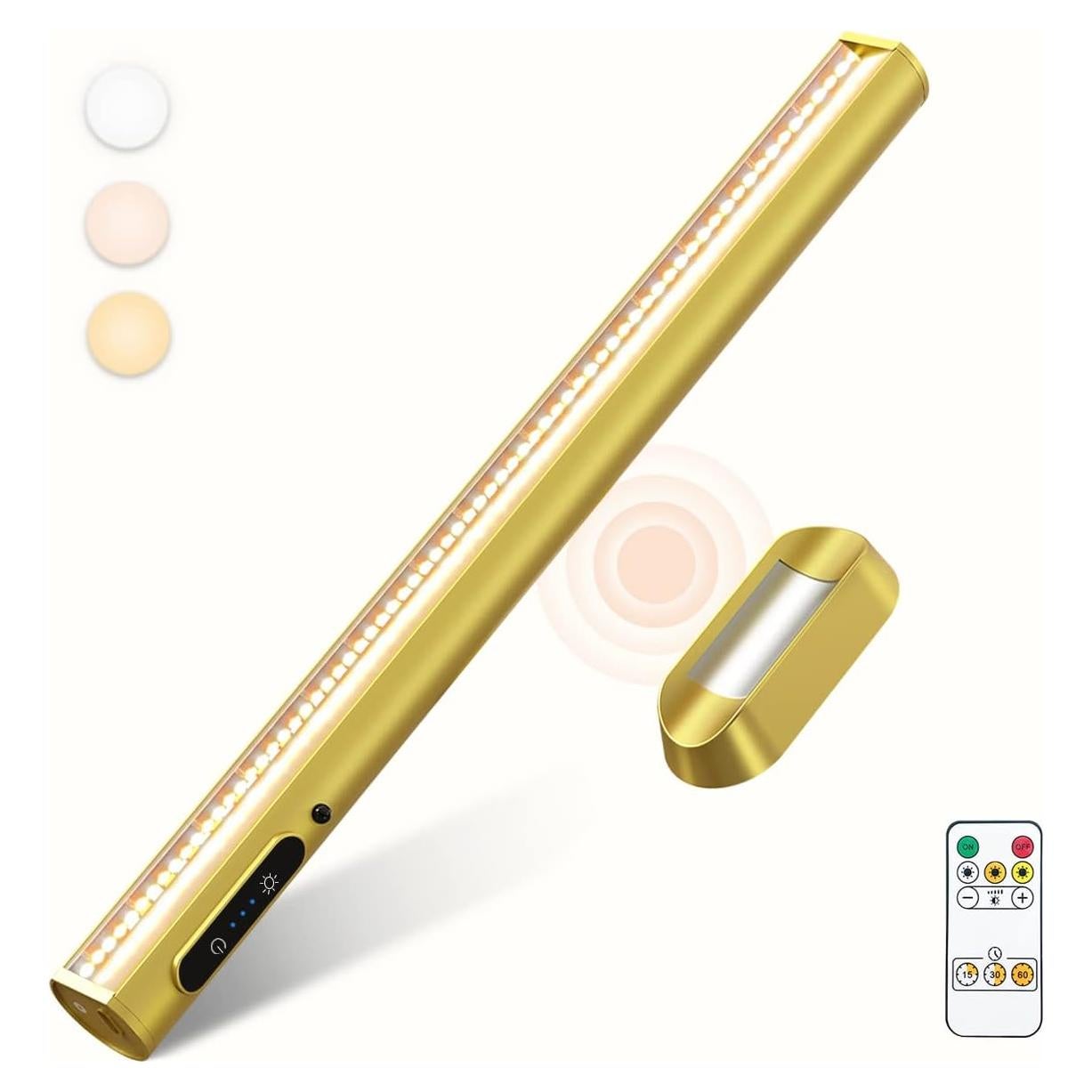 Barra de Luz LED Recargable Oro con Control Remoto 4000mAh