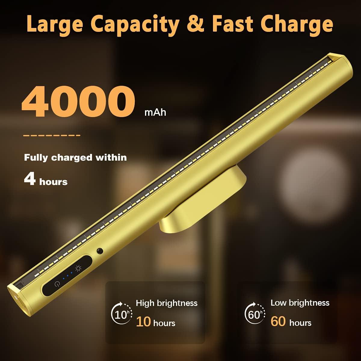 Barra de Luz LED Recargable Oro con Control Remoto 4000mAh