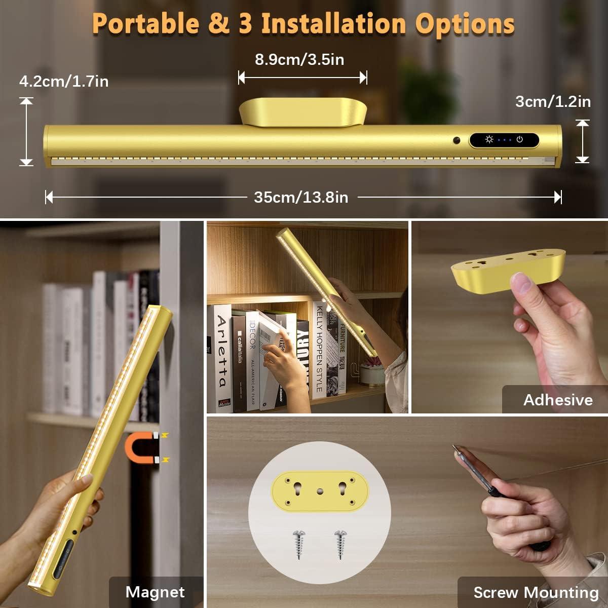 Barra de Luz LED Recargable Oro con Control Remoto 4000mAh