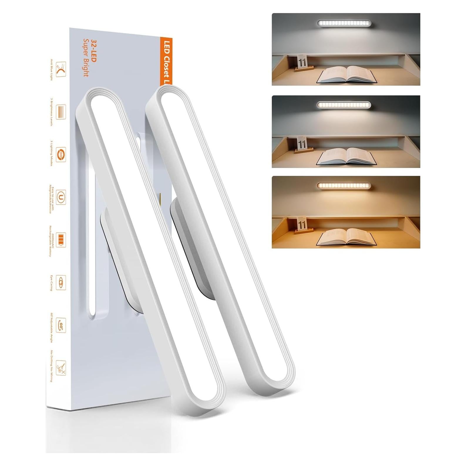 Luces de Closet Recargables Kitloo 2600mAh 160LM 3 Colores