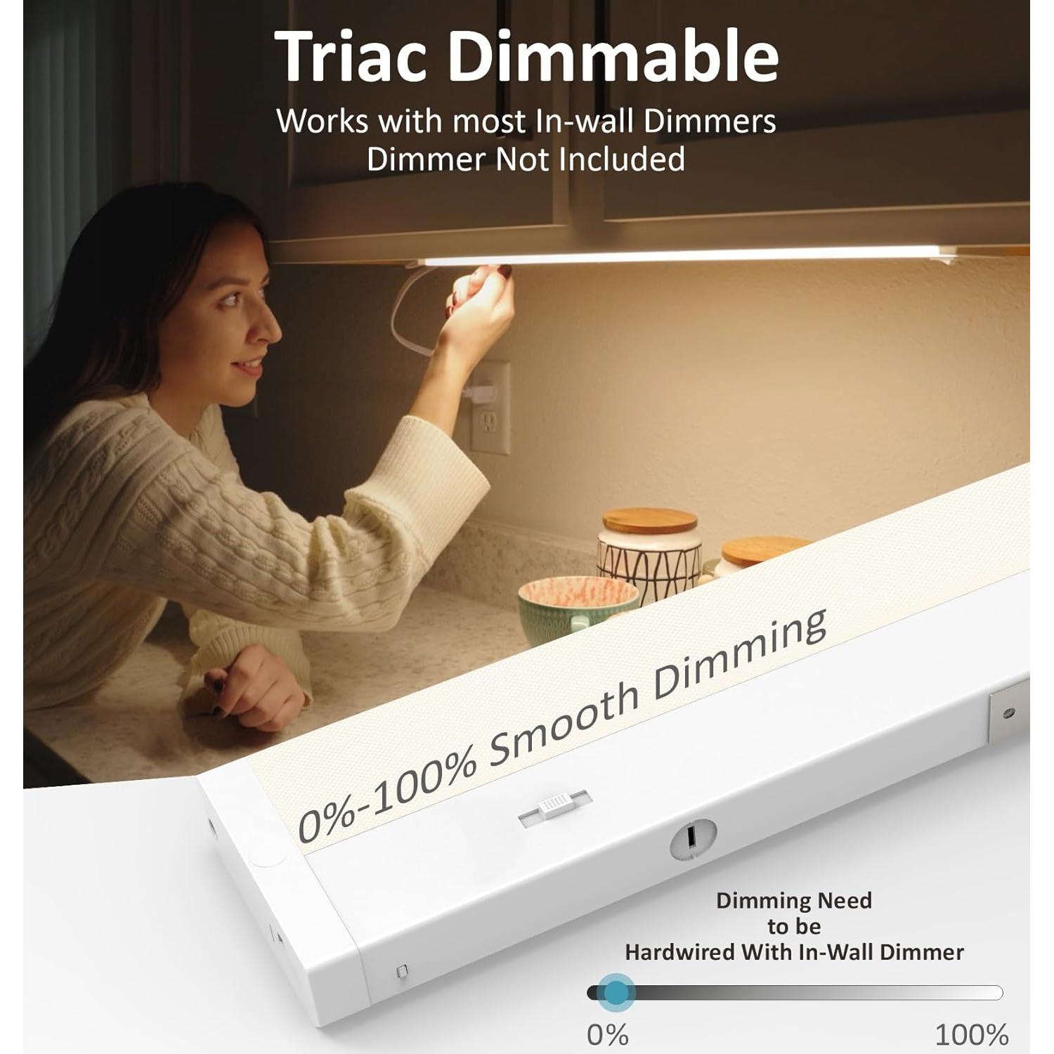 Iluminación LED Bajo Gabinete Leetdud 16" Regulable 5 Colores