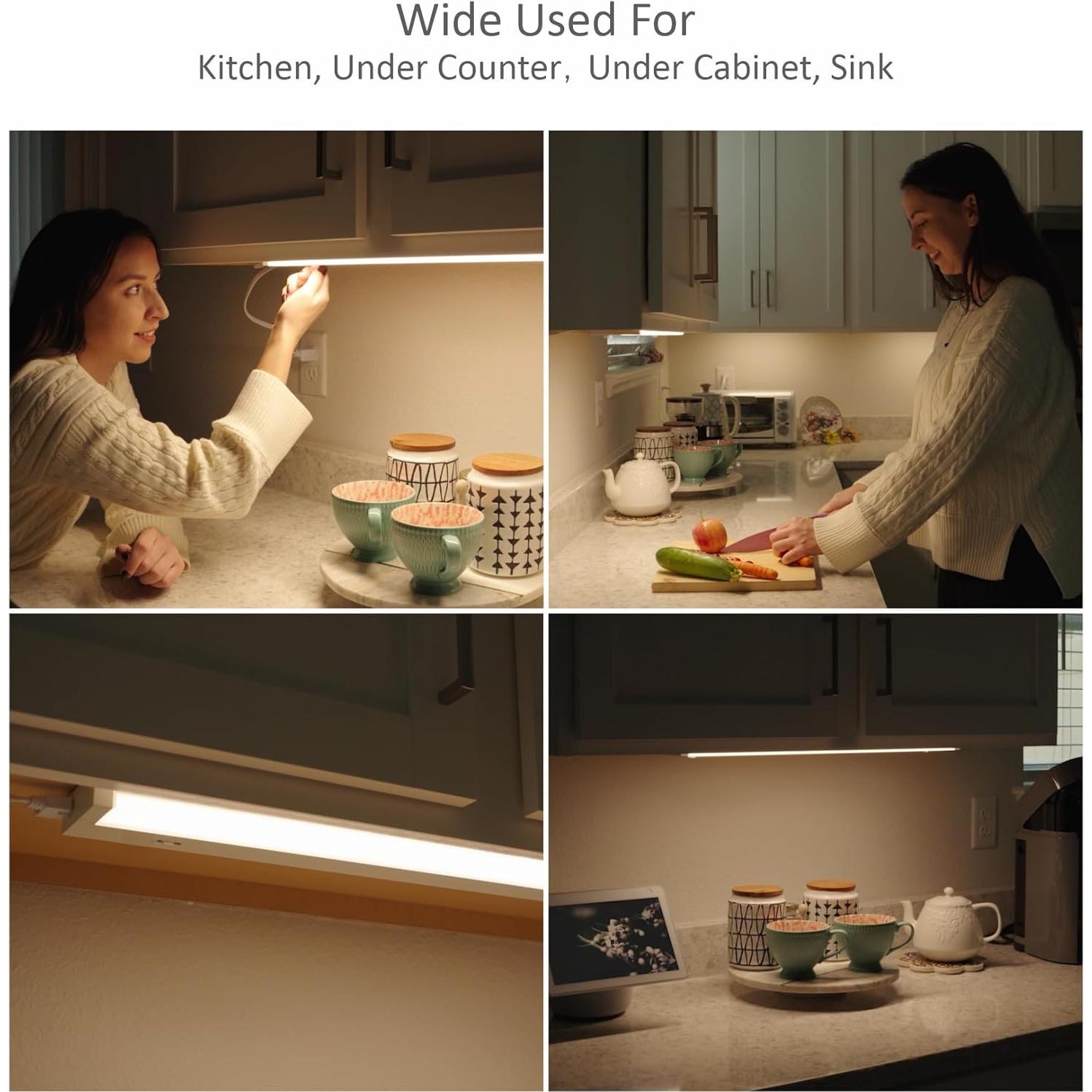 Iluminación LED Bajo Gabinete Leetdud 16" Regulable 5 Colores