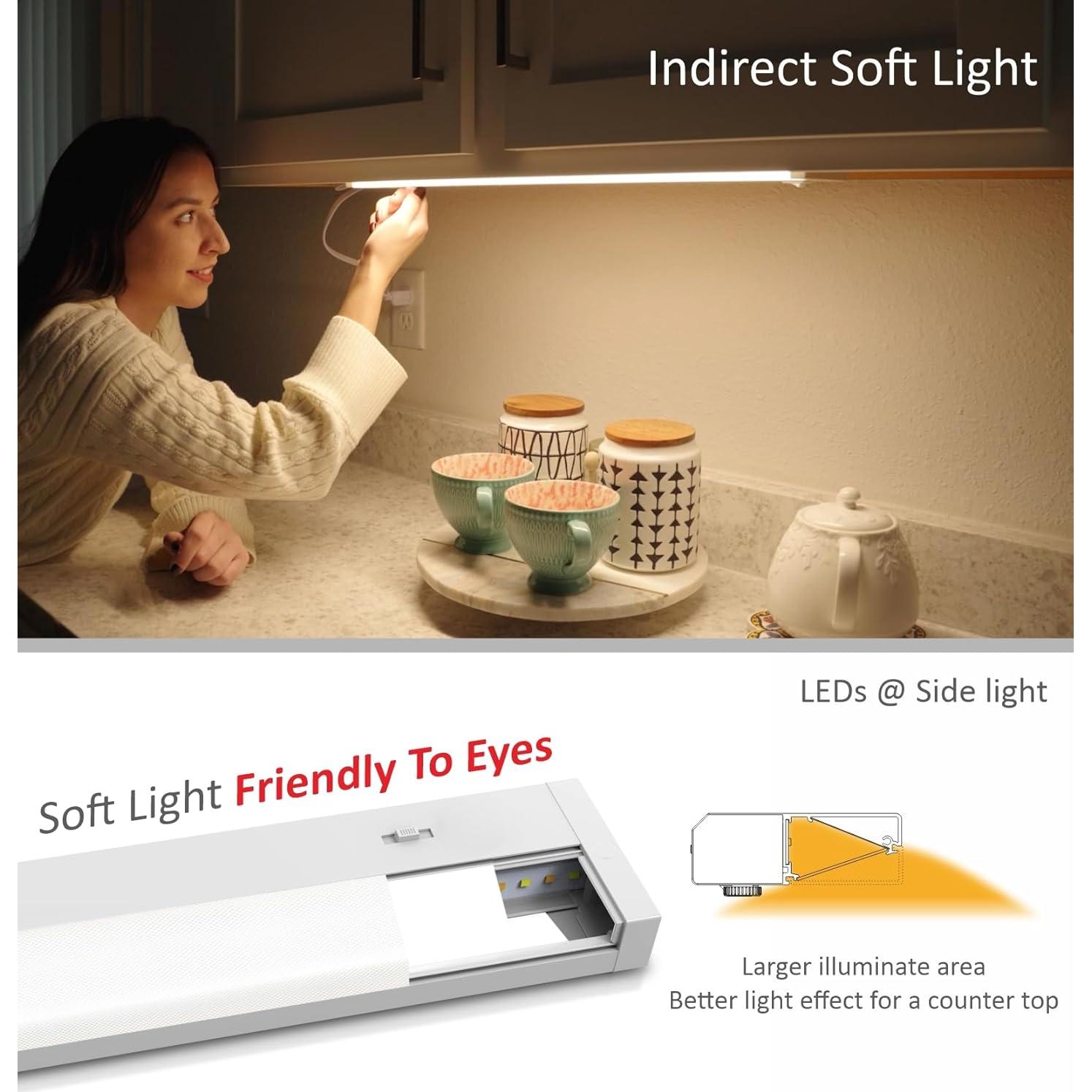 Iluminación LED Bajo Gabinete Leetdud 16" Regulable 5 Colores